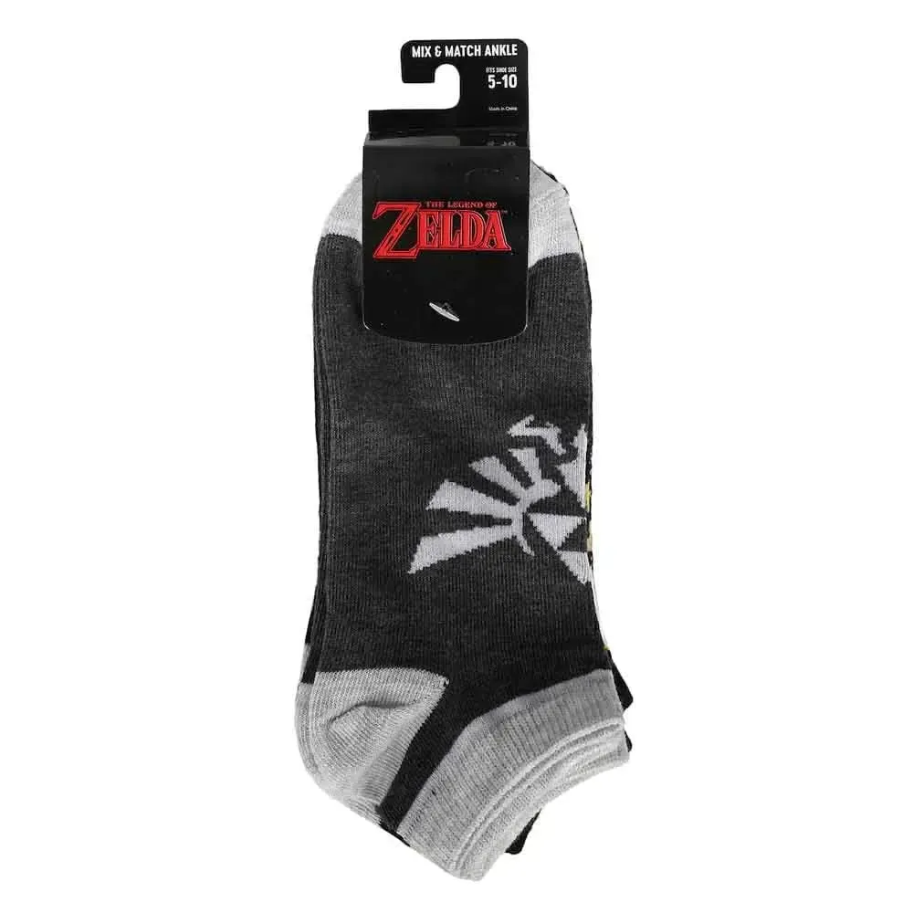 The Legend of Zelda - Hyrule Crest Ankle Socks - Bioworld - 5 Pairs - Image 17