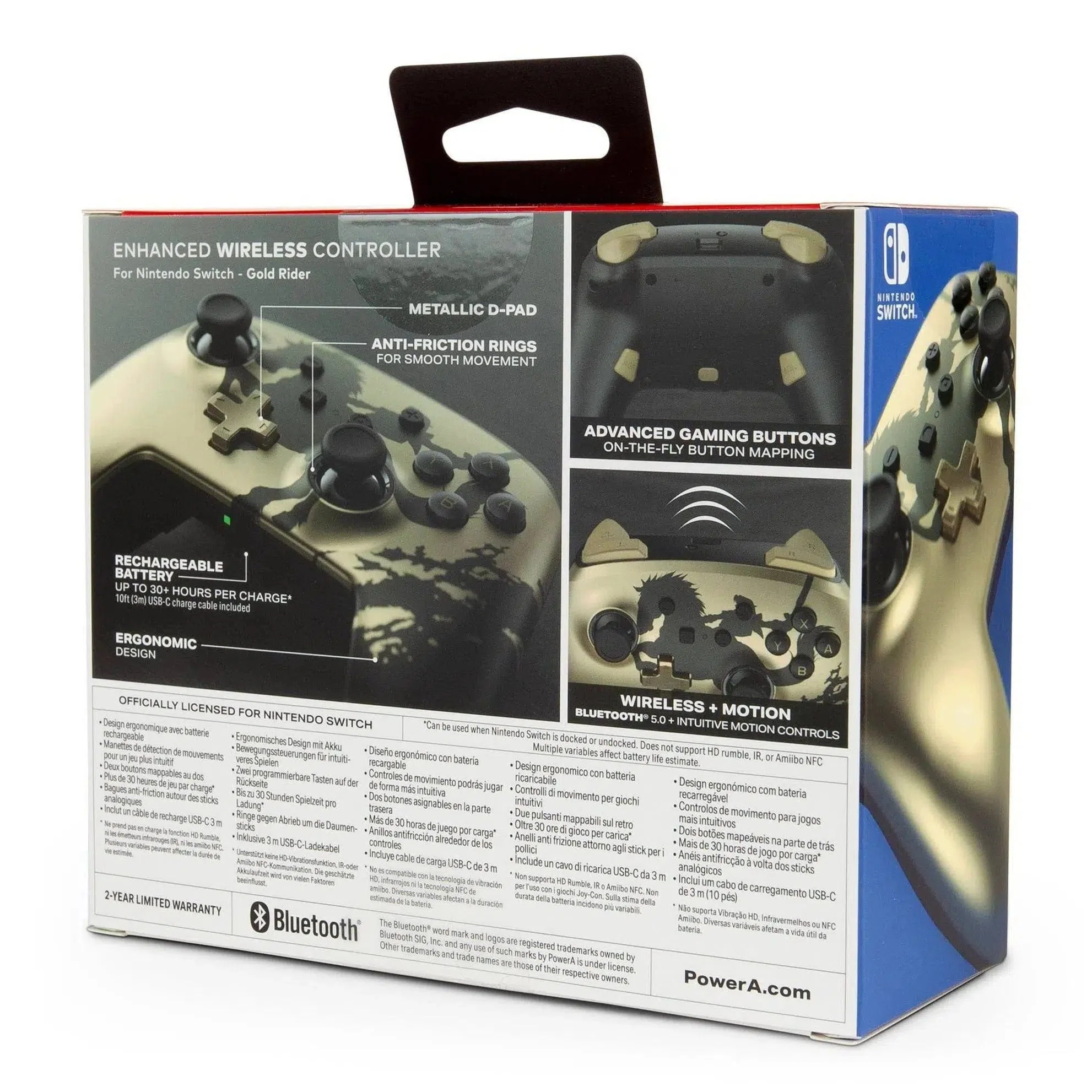 The Legend of Zelda - Nintendo Switch Wireless Controller (Gold Rider Version) - PowerA - Enhanced Edition - Image 12