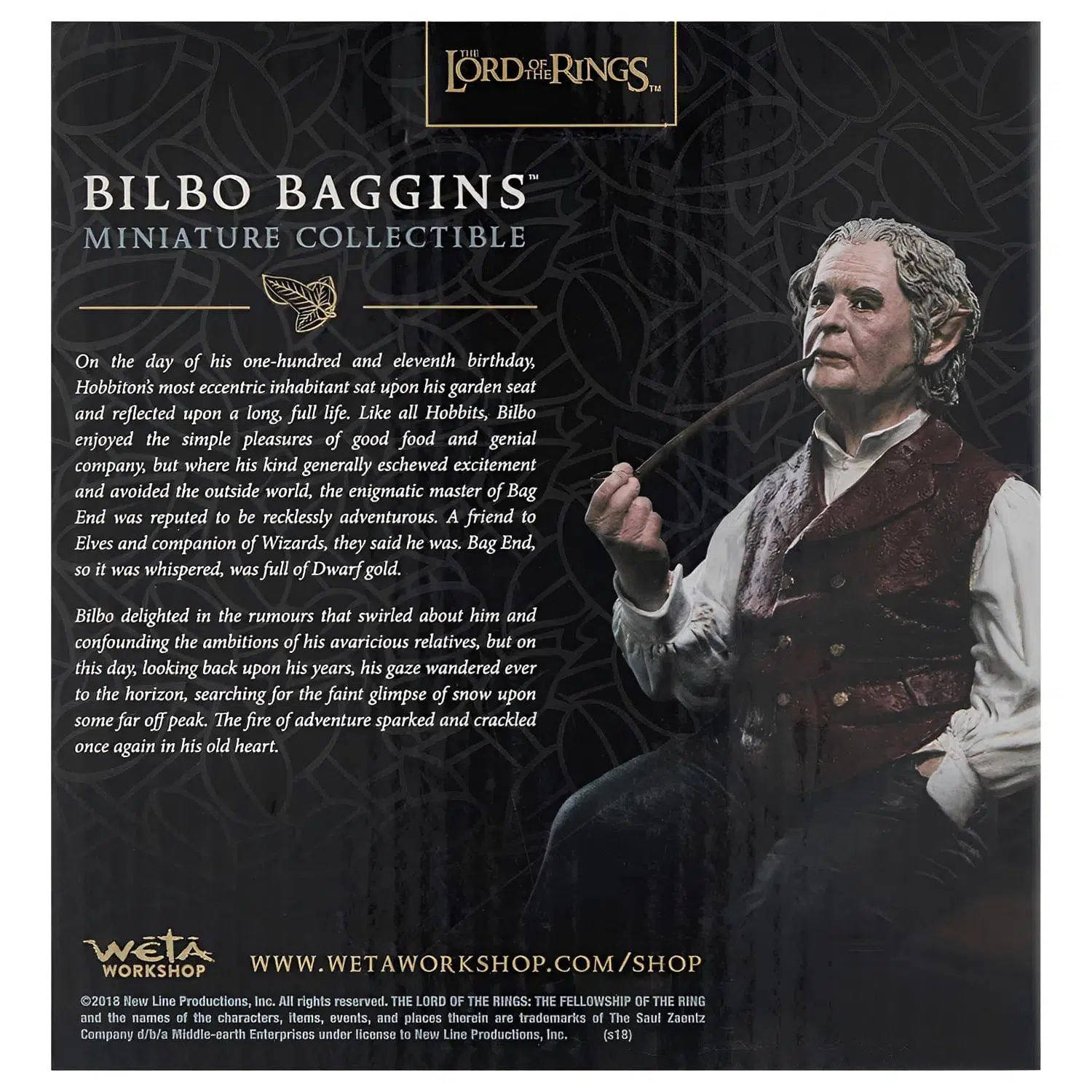 The Lord of the Rings - Bilbo Baggins Smoking Statue Figure (4.1") - Weta Workshop - Miniature Series - Image 4