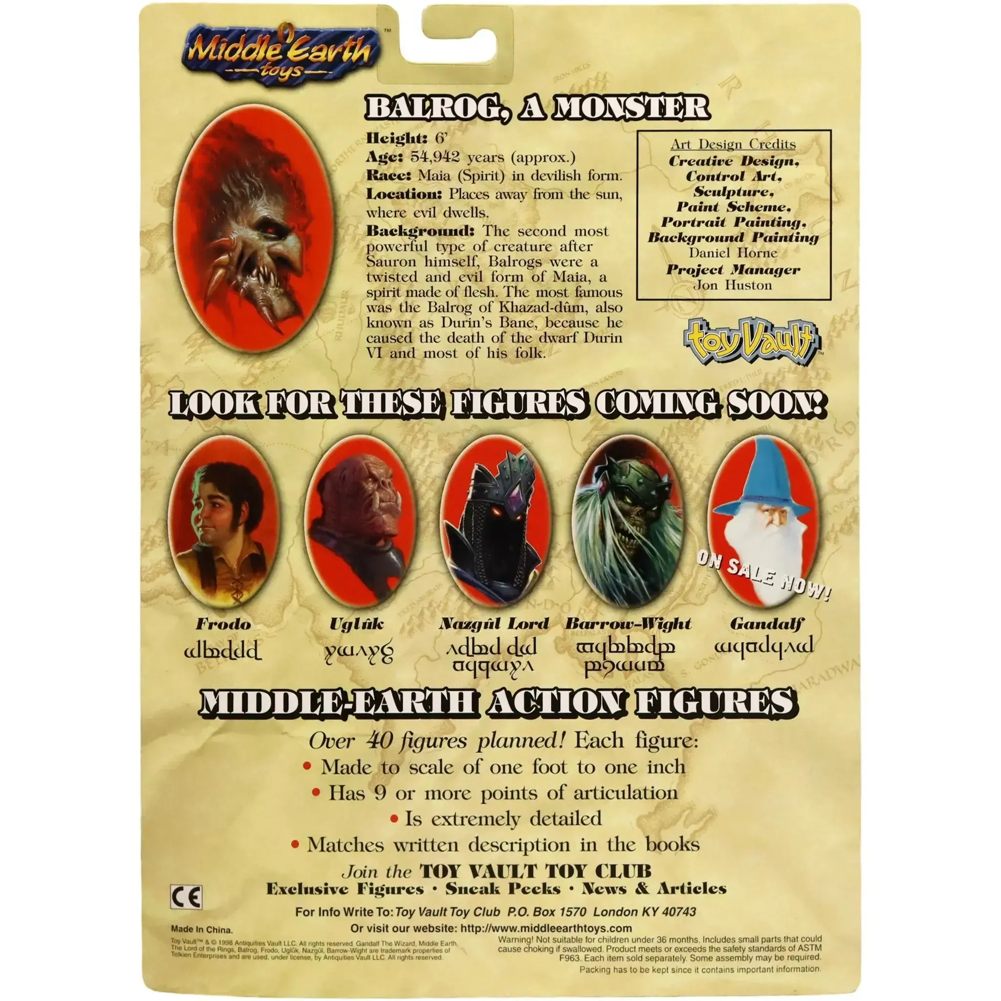 The Lord of the Rings [Book Series] - The Shadow Balrog Action Figure (6.75") - Toy Vault - Middle Earth Toys Series - Image 2