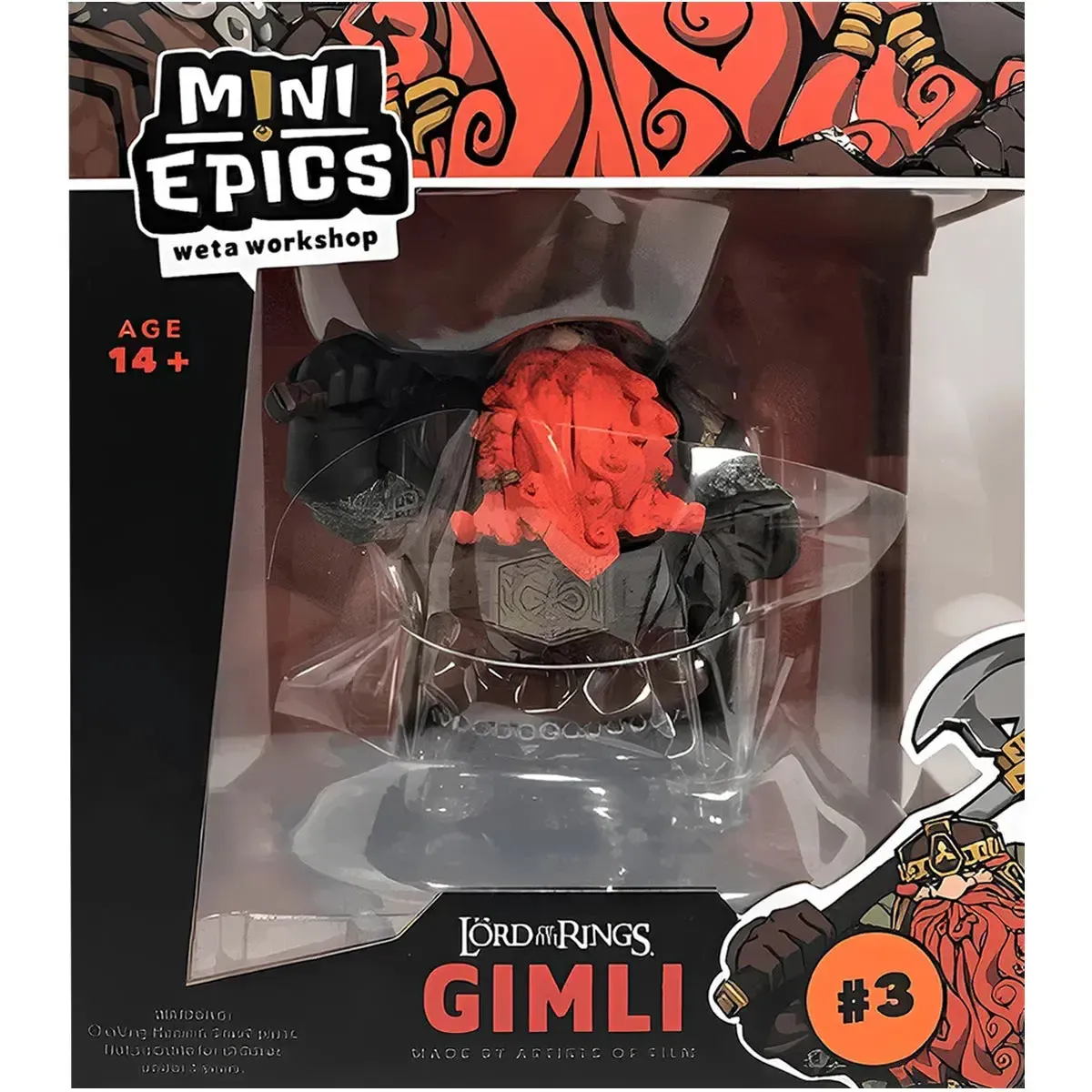 The Lord of the Rings - Gimli with Axe Figure (4") - Weta Workshop - Mini Epics Series (3) - Image 3