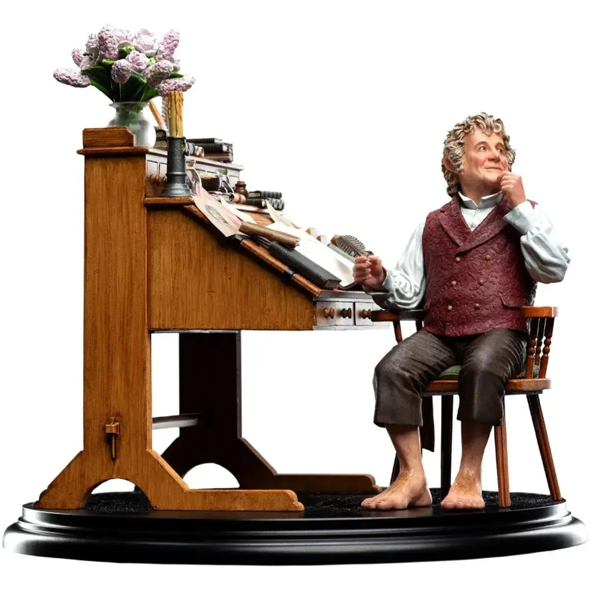 The Lord of the Rings - Old Bilbo Baggins Writing At His Desk Statue Figure (1:6 Scale) - Weta Workshop - Classic Series - Image 4