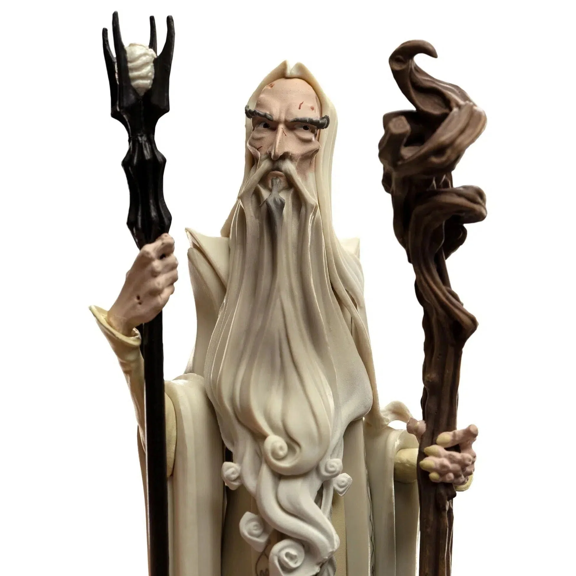 The Lord of the Rings - Saruman the White with Gandalf's Staff Figure (Limted Edition San Diego Comic-Con SDCC 2021 Exclusive) - Weta Workshop - Mini Epics Series - Image 5