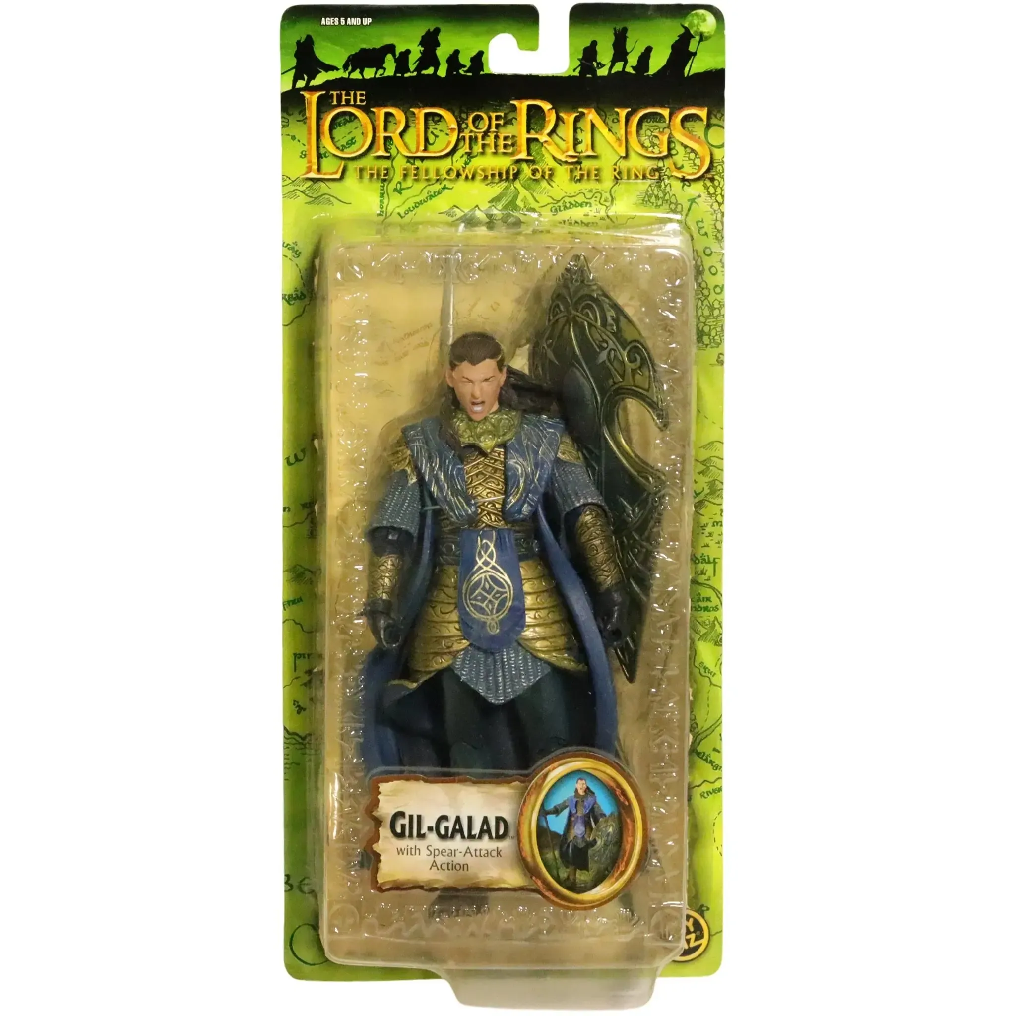 The Lord of the Rings [The Fellowship of the Ring] - Gil-galad with Spear-Attack Ability Action Figure (6.75") - Toy Biz - (2004)