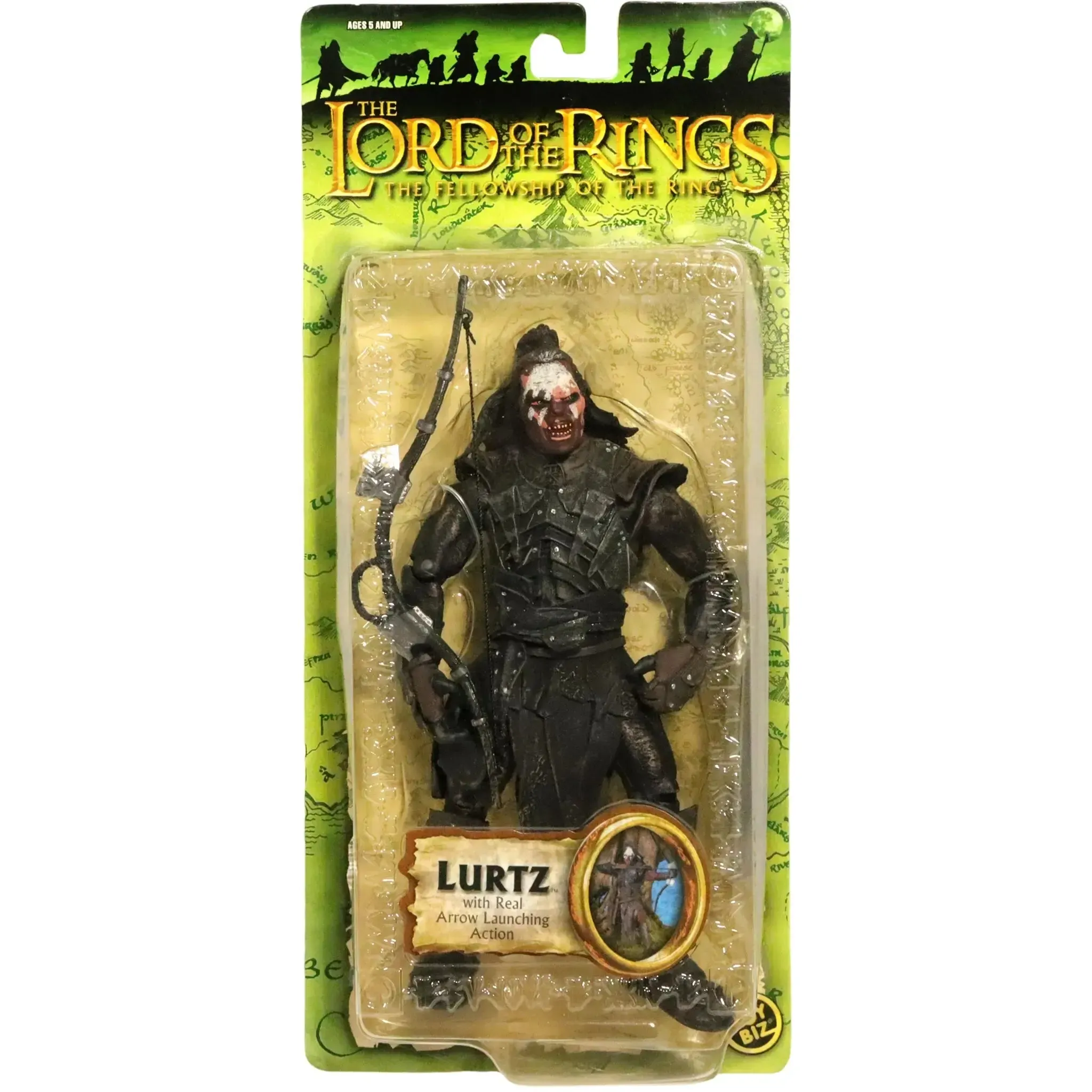 The Lord of the Rings [The Fellowship of the Ring] - Lurtz with Real Arrow Launching Ability Action Figure (7.5") - Toy Biz - (2004)