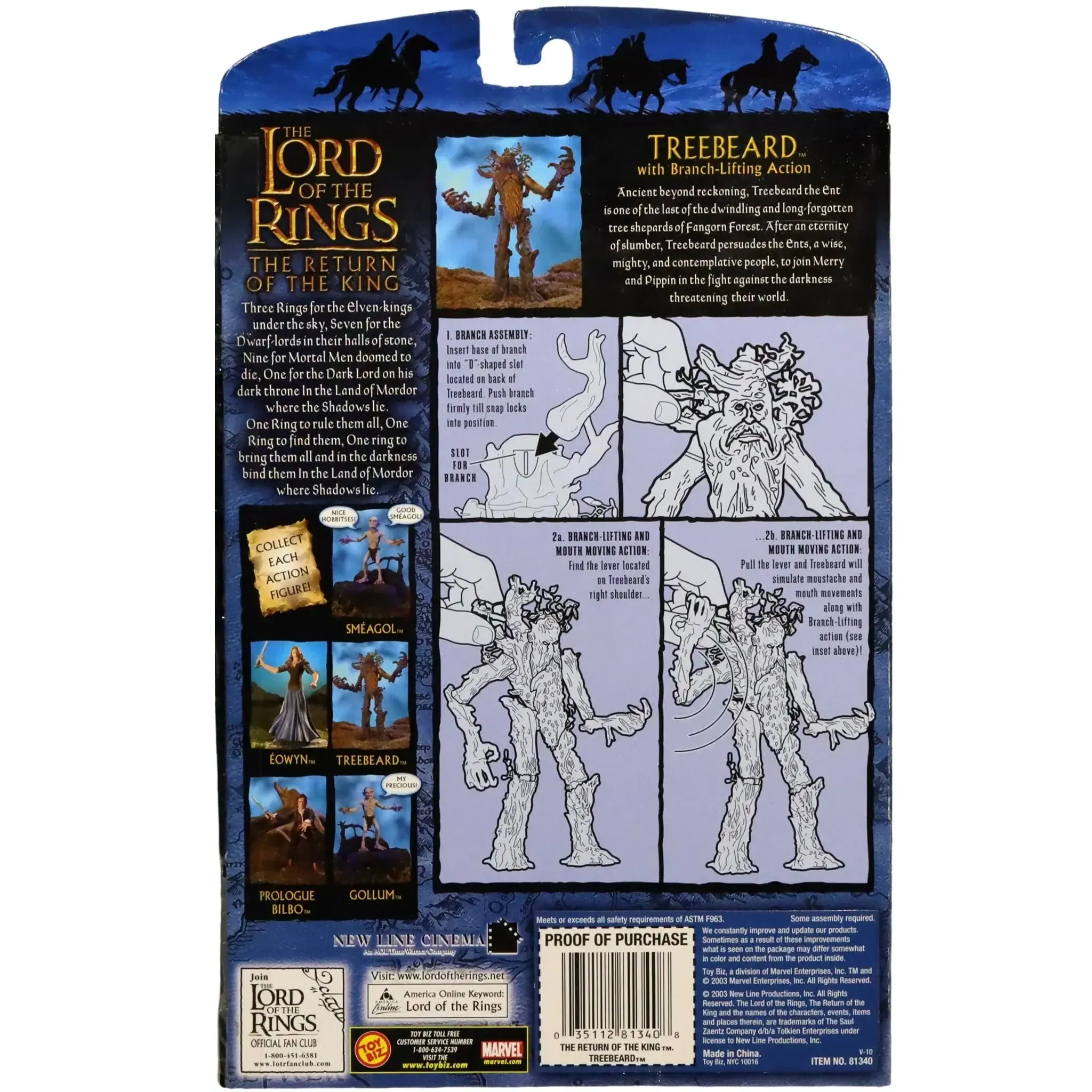 The Lord of the Rings [The Return of the King] - Branch-Lifting Treebeard Action Figure (9") - Toy Biz - (2003) - Image 2