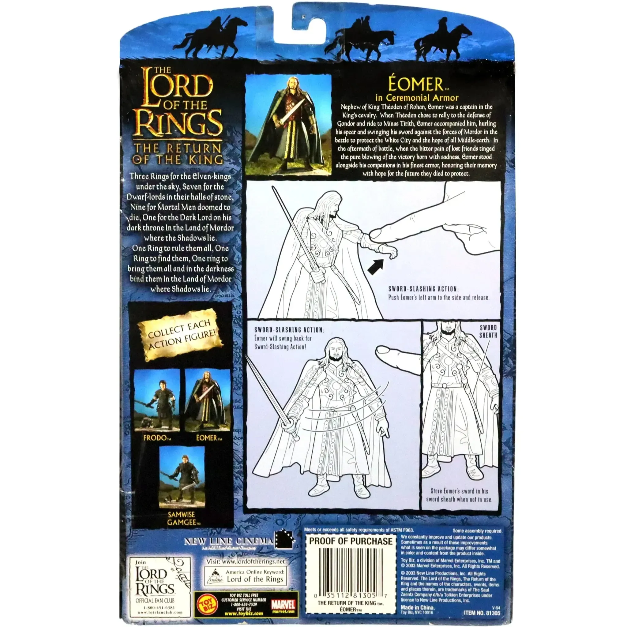 The Lord of the Rings: The Return of the King - Éomer in Ceremonial Armor Action Figure (6") - Toy Biz - (2003) - Image 2