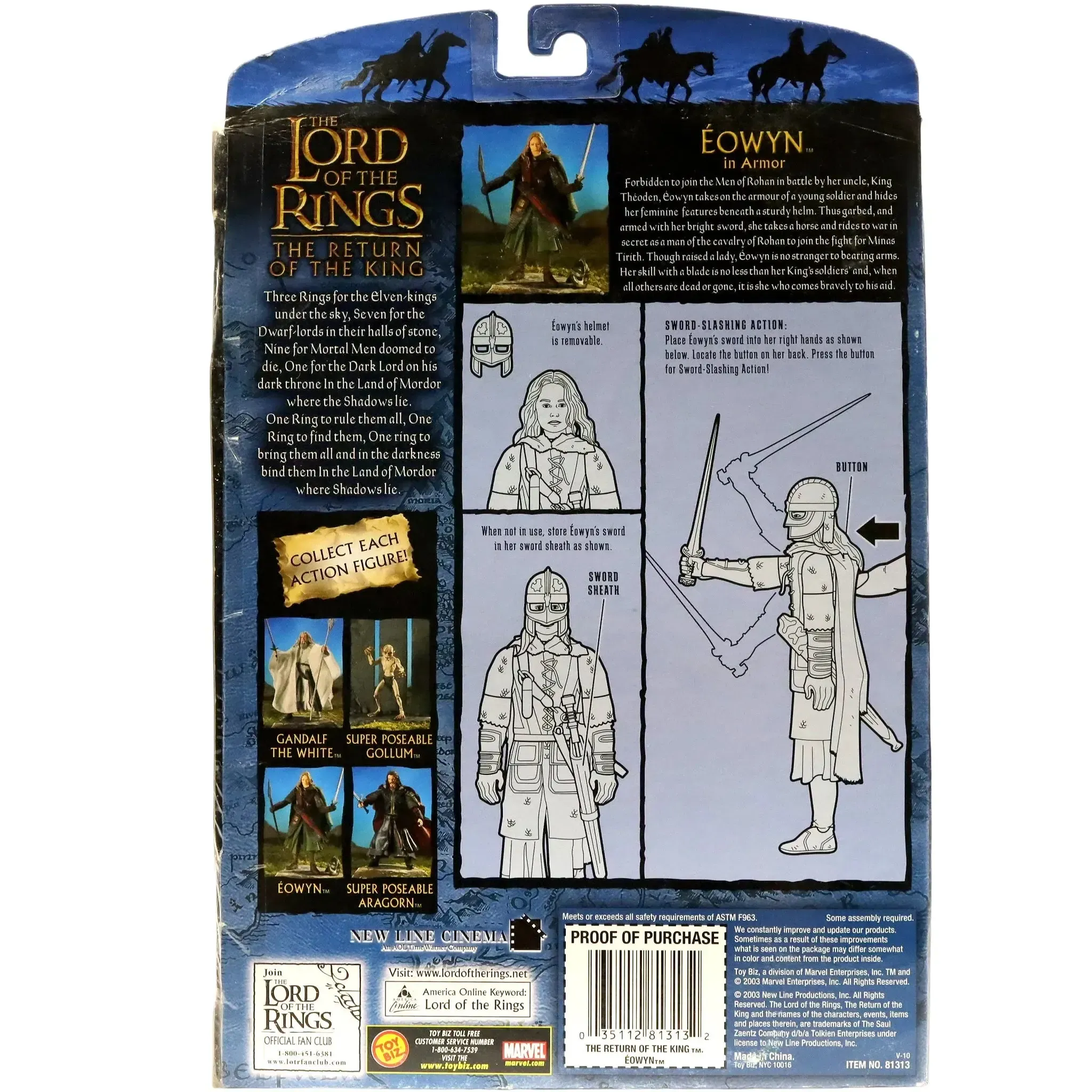 The Lord of the Rings: The Return of the King - Éowyn in Armor Action Figure (6") - Toy Biz - (2003) - Image 3