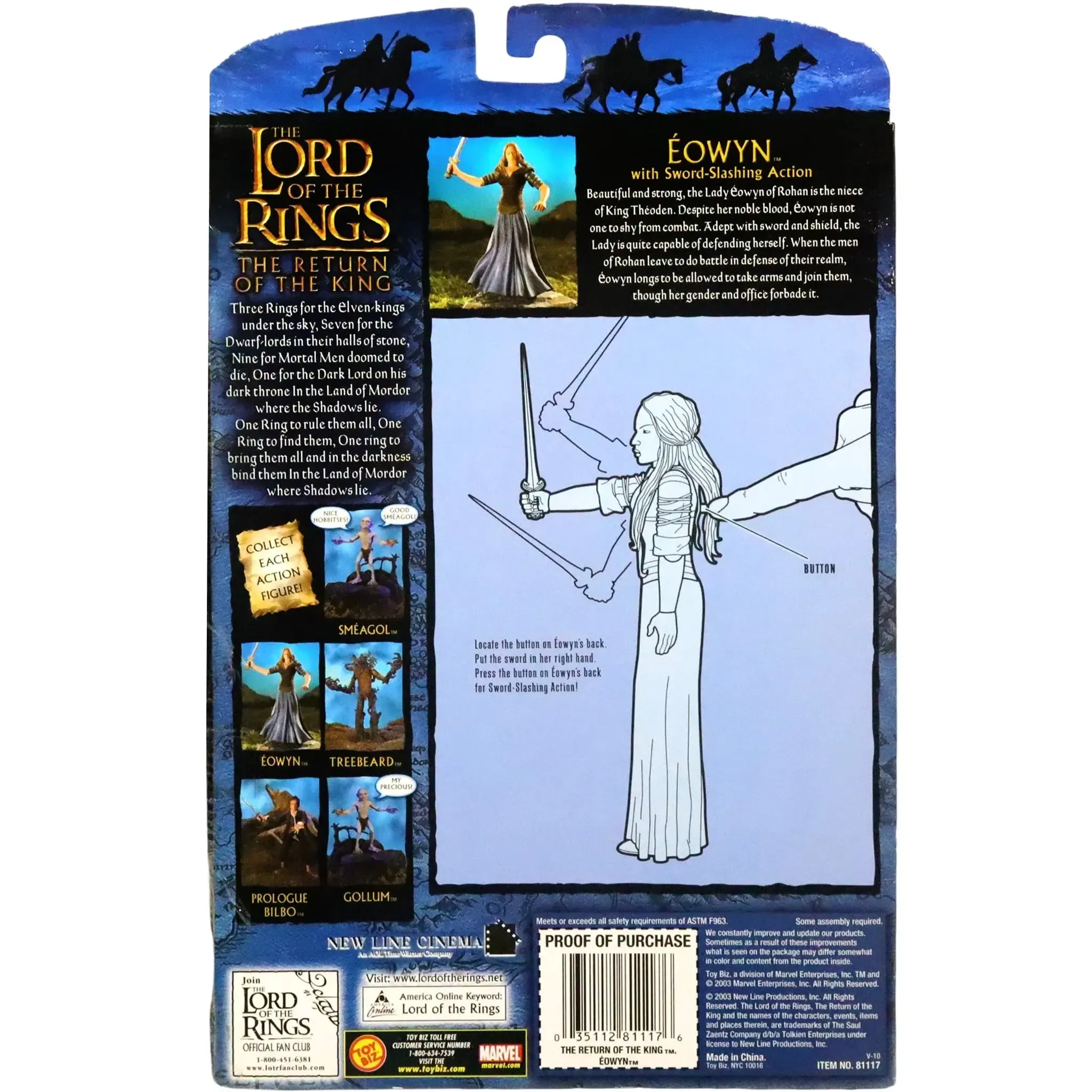 The Lord of the Rings: The Return of the King - Éowyn with Sword-Slashing Ability Action Figure (5.75") - Toy Biz - (2003) - Image 2