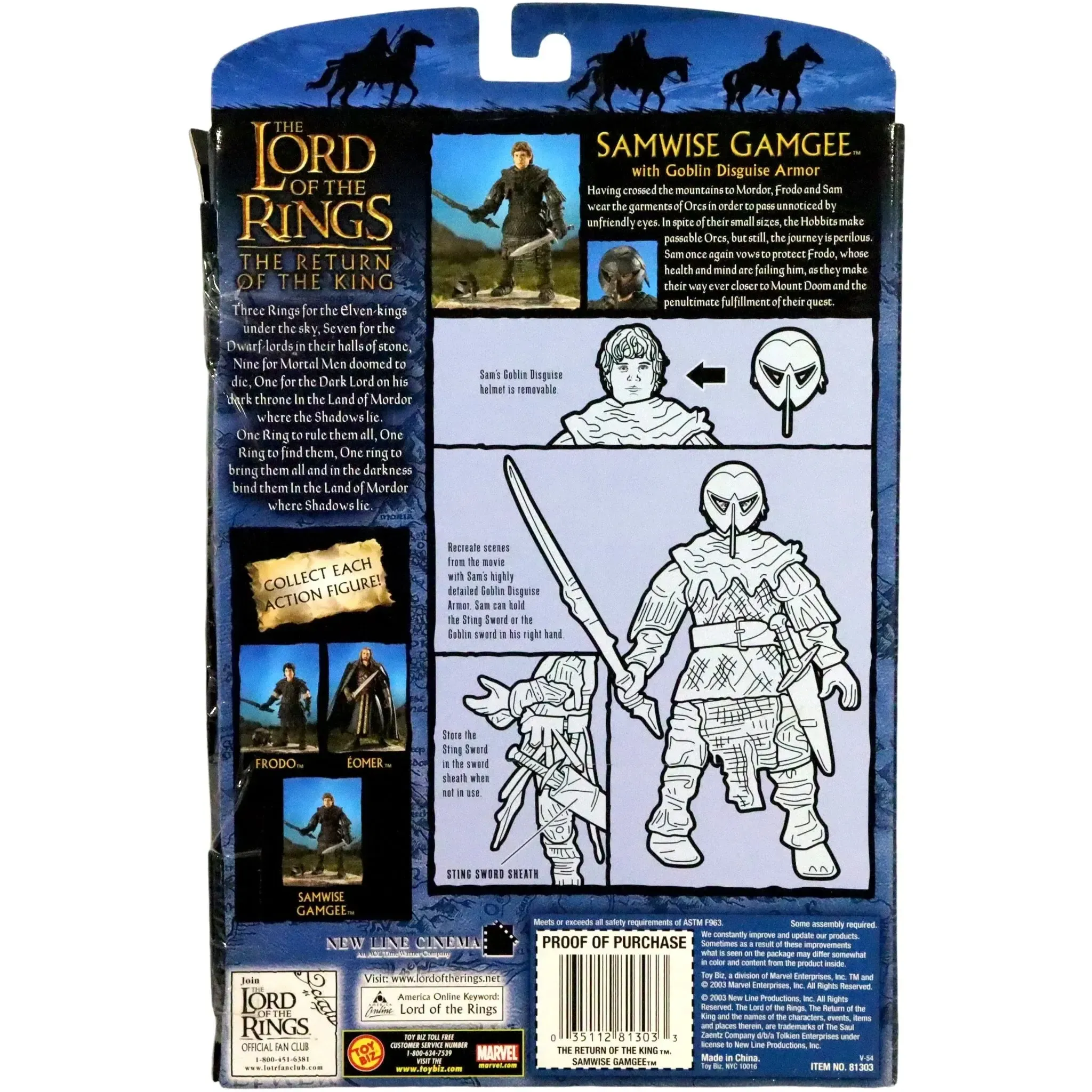 The Lord of the Rings: The Return of the King - Goblin Armor Samwise Gamgee Action Figure (4.25") - Toy Biz - (2003) - Image 2