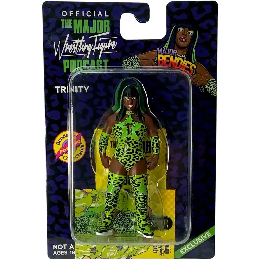 The Major Wrestling Figure Podcast [WWE] - Trinity LaShawn McCray [Naomi] Action Figure (5") - Major Bendies - Exclusive Series