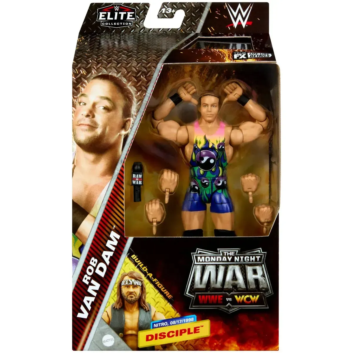 The Monday Night War: WWE vs. WCW - Rob Van Dam Action Figure (6") - Mattel - WWE Elite Collection Series [Build a Figure: Disciple]