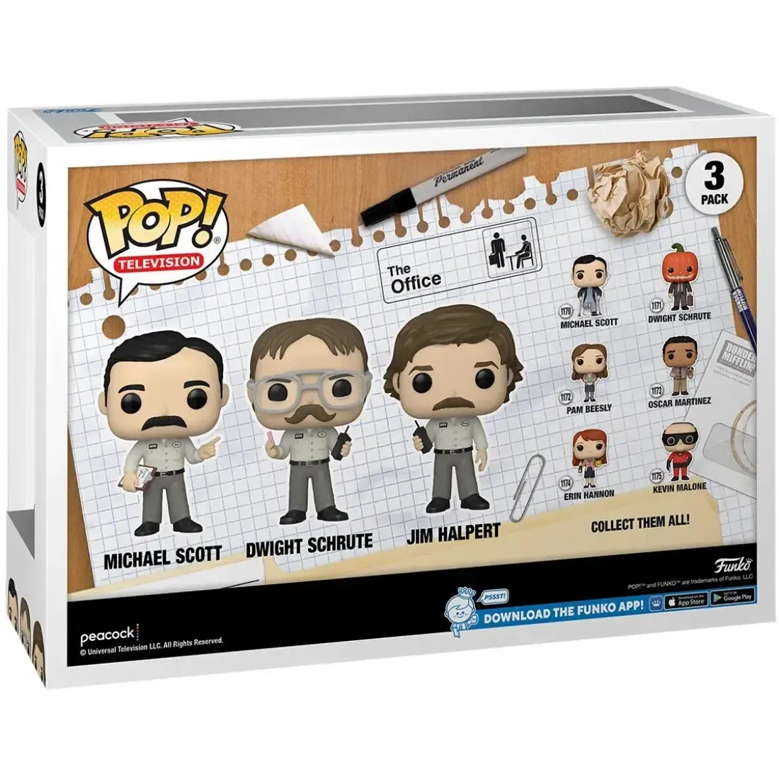 The Office [Branch Wars] - Warehouse Disguises 3-Pack Figure Set (Michael Scott, Dwight Schrute & Jim Halpert) - Funko - Pop! Television Series, Walmart Exclusive - Image 3