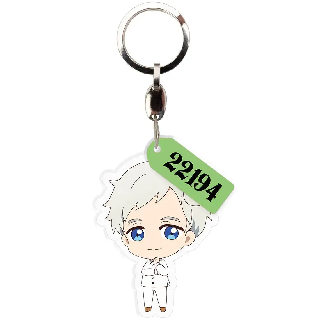 The Promised Neverland - Chibi Norman Keychain with "22194" Charm (Acrylic) - ABYstyle