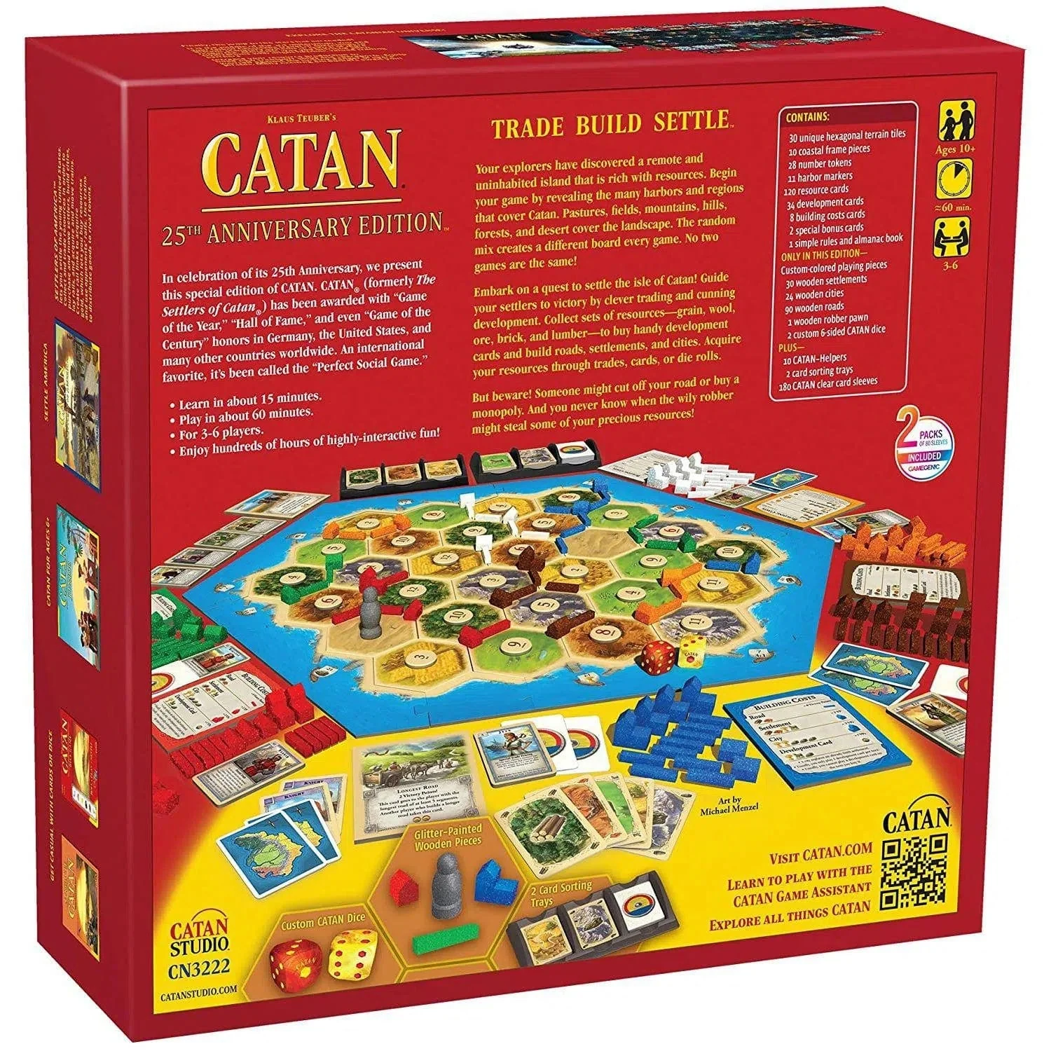 The Settlers of Catan: 25th Anniversary Edition - Strategy Civilization Board Game for Family, Adults & Children (3-4 Players, Ages 10+) - Catan Studio - Image 5