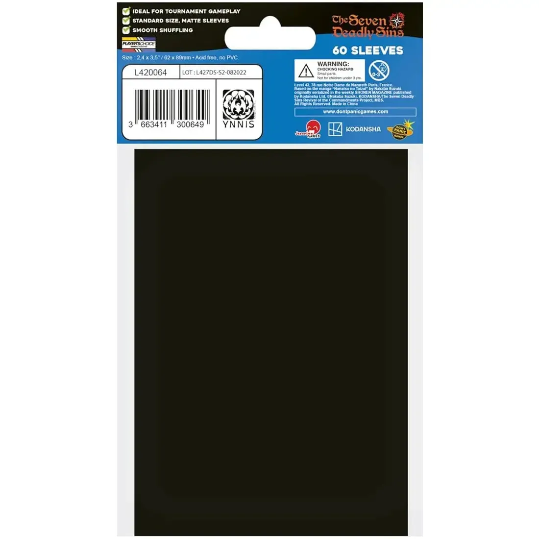 The Seven Deadly Sins - Battle Team Art Protective Card Sleeves (60 Count, Standard Size) - Japanime Games - Player's Choice Game Accessories Series - Image 3