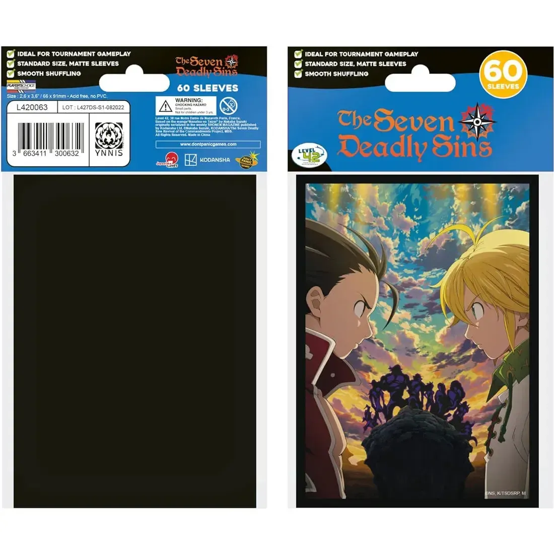 The Seven Deadly Sins - Confrontation Art Protective Card Sleeves (60 Count, Standard Size) - Japanime Games - Player's Choice Game Accessories Series - Image 2