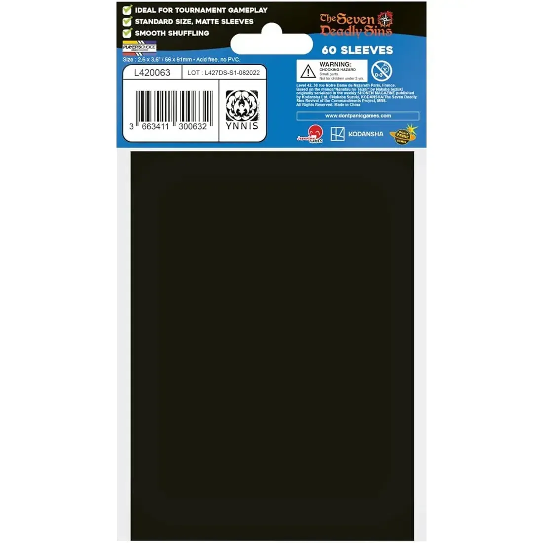 The Seven Deadly Sins - Confrontation Art Protective Card Sleeves (60 Count, Standard Size) - Japanime Games - Player's Choice Game Accessories Series - Image 3