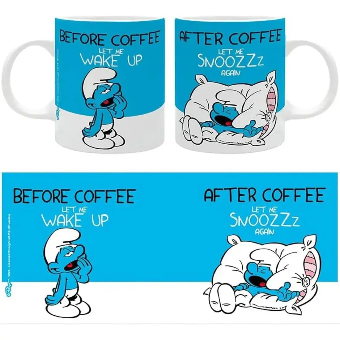 The Smurfs - Before & After Coffee Lazy Smurf Mug (Ceramic, 11 oz.) - ABYstyle - Image 4