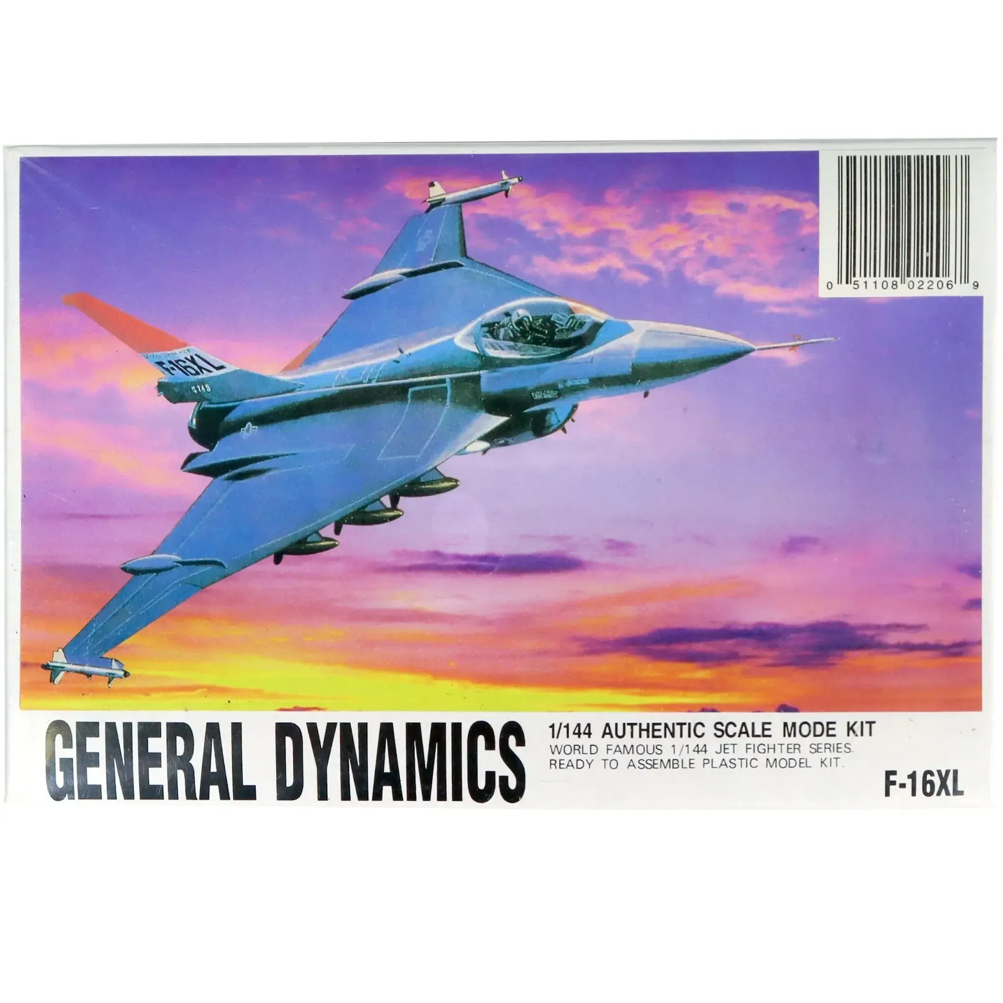 The United States Air Force - General Dynamics F-16XL Military Plane Model Kit (1:144 Scale, Plastic) - LEE - Jet FIghter Series (6)