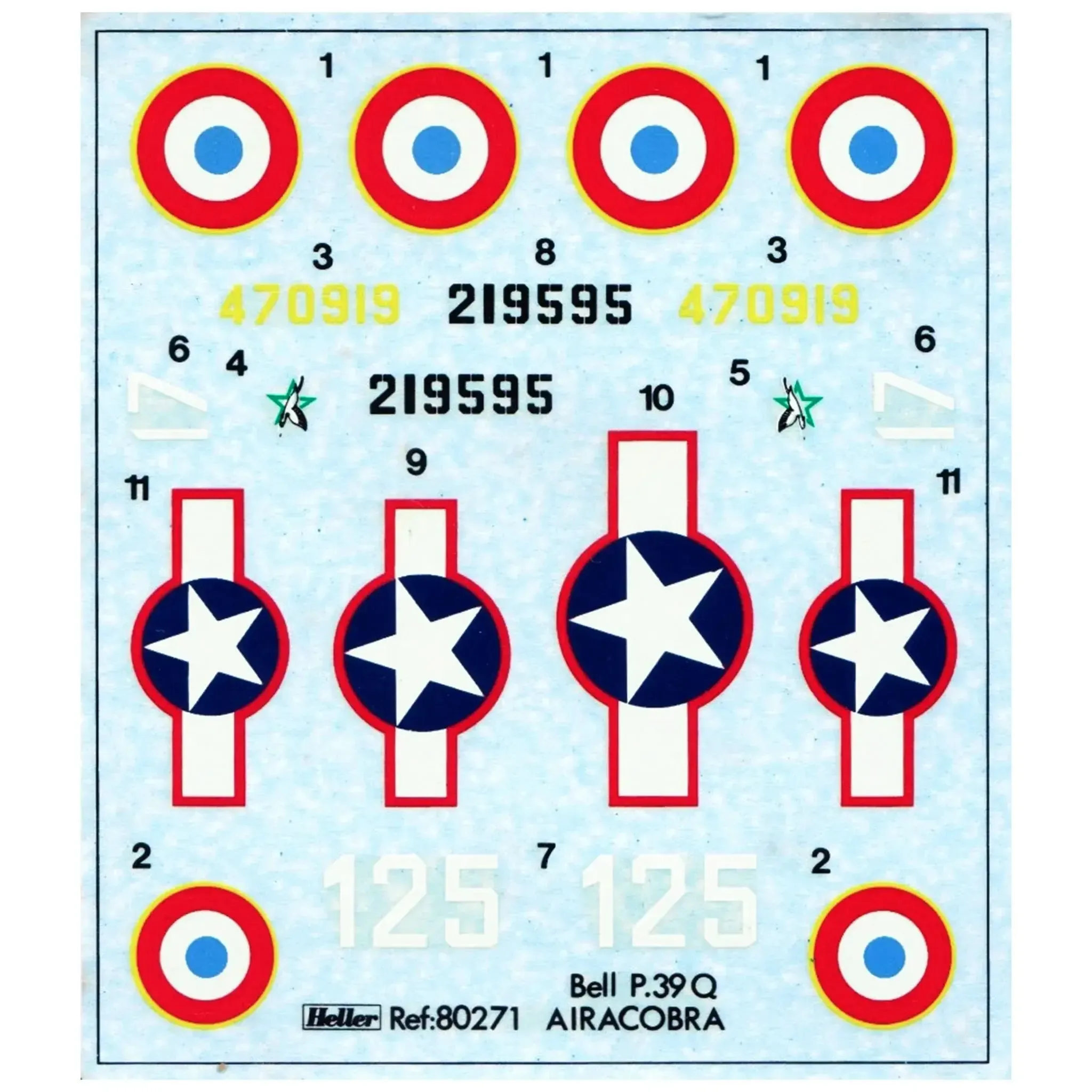 The United States & French Air Forces - Bell P-39Q Airacobra Military Plane Model Kit (1:72 Scale, Plastic) - Heller - Image 4