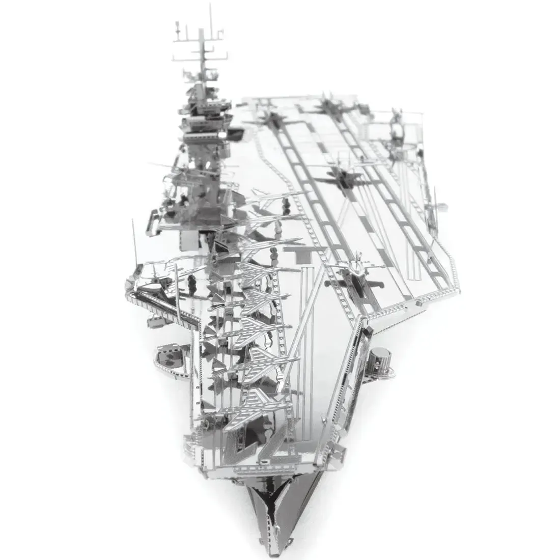 The United States Navy - Unpainted USS Theodore Roosevelt CVN-71 Aircraft Carrier Ship Figure Model Kit (Steel, Expert Difficulty) - Fascinations - Metal Earth Premium Series - Image 3