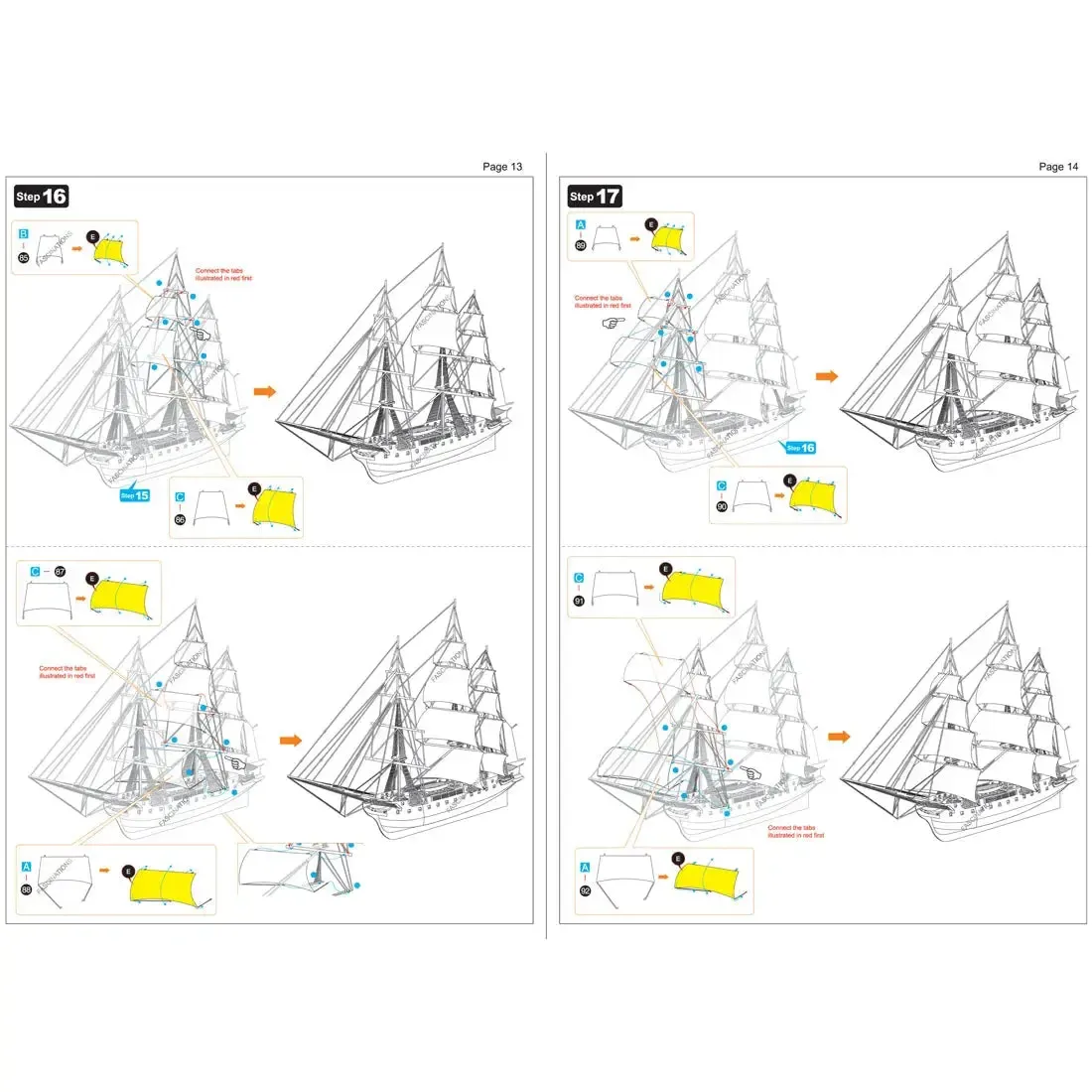 The United States Navy - USS Constitution "Old Ironsides" Ship Figure Model Kit (1:528 Scale, Steel, Challenging Difficulty) - Fascinations - Metal Earth Premium Series - Image 14