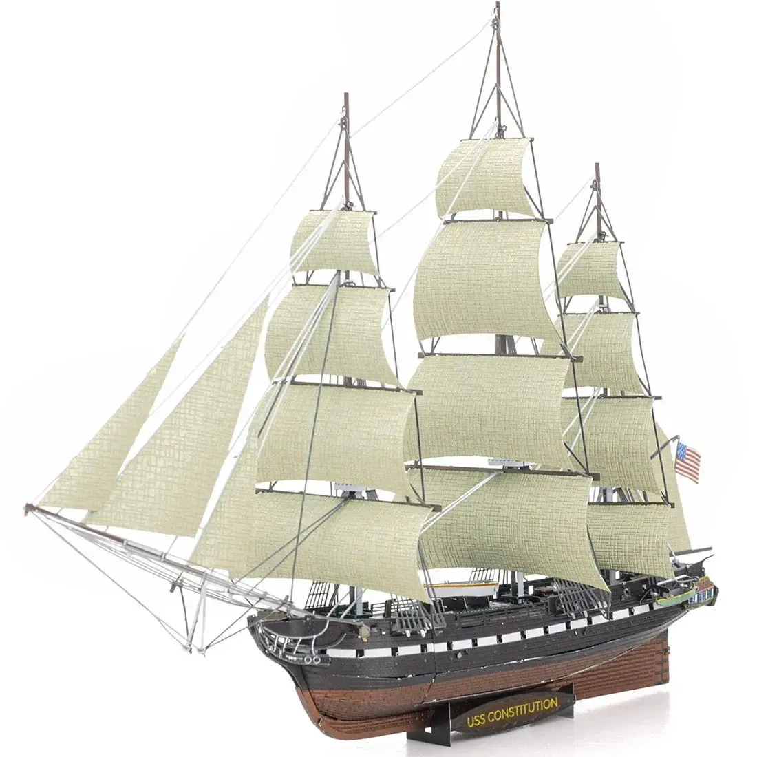 The United States Navy - USS Constitution "Old Ironsides" Ship Figure Model Kit (1:528 Scale, Steel, Challenging Difficulty) - Fascinations - Metal Earth Premium Series - Image 2