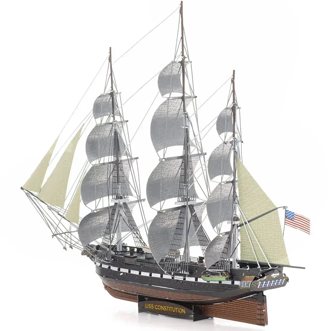 The United States Navy - USS Constitution "Old Ironsides" Ship Figure Model Kit (1:528 Scale, Steel, Challenging Difficulty) - Fascinations - Metal Earth Premium Series - Image 4