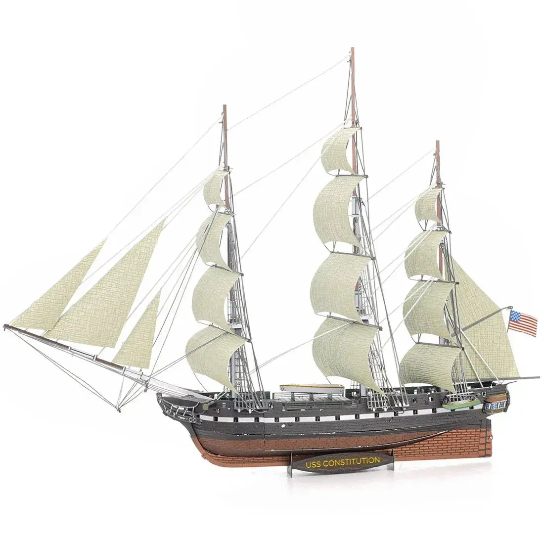 The United States Navy - USS Constitution "Old Ironsides" Ship Figure Model Kit (1:528 Scale, Steel, Challenging Difficulty) - Fascinations - Metal Earth Premium Series - Image 5