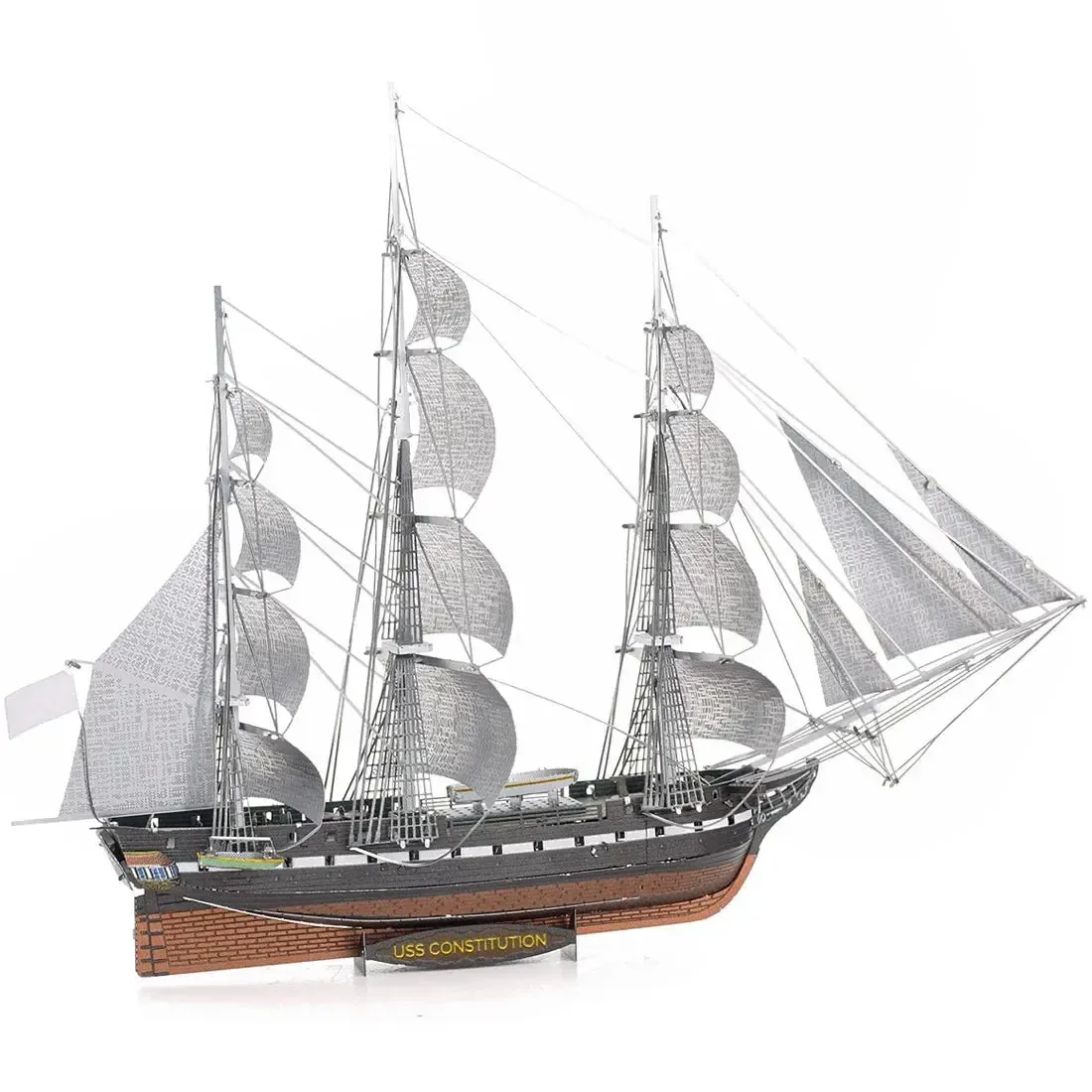 The United States Navy - USS Constitution "Old Ironsides" Ship Figure Model Kit (1:528 Scale, Steel, Challenging Difficulty) - Fascinations - Metal Earth Premium Series - Image 6