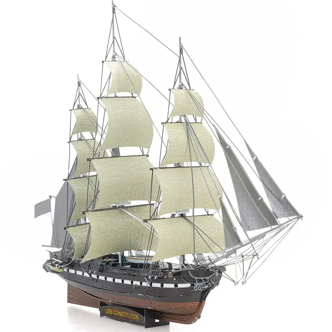 The United States Navy - USS Constitution "Old Ironsides" Ship Figure Model Kit (1:528 Scale, Steel, Challenging Difficulty) - Fascinations - Metal Earth Premium Series - Image 7