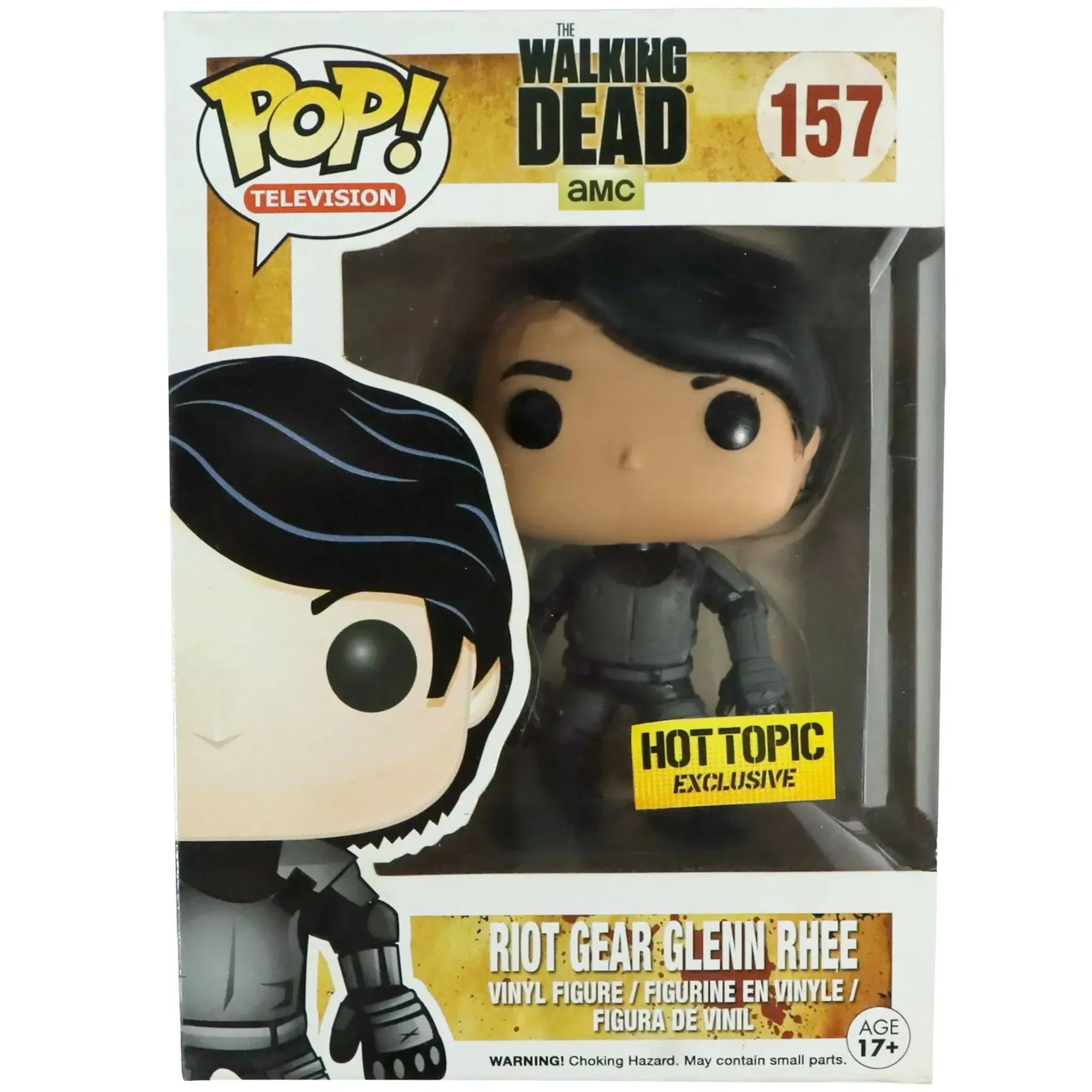 The Walking Dead - Riot Gear Glenn Rhee Figure (3.75") - Funko - Pop! Television Series (157), Hot Topic Exclusive - (2014)