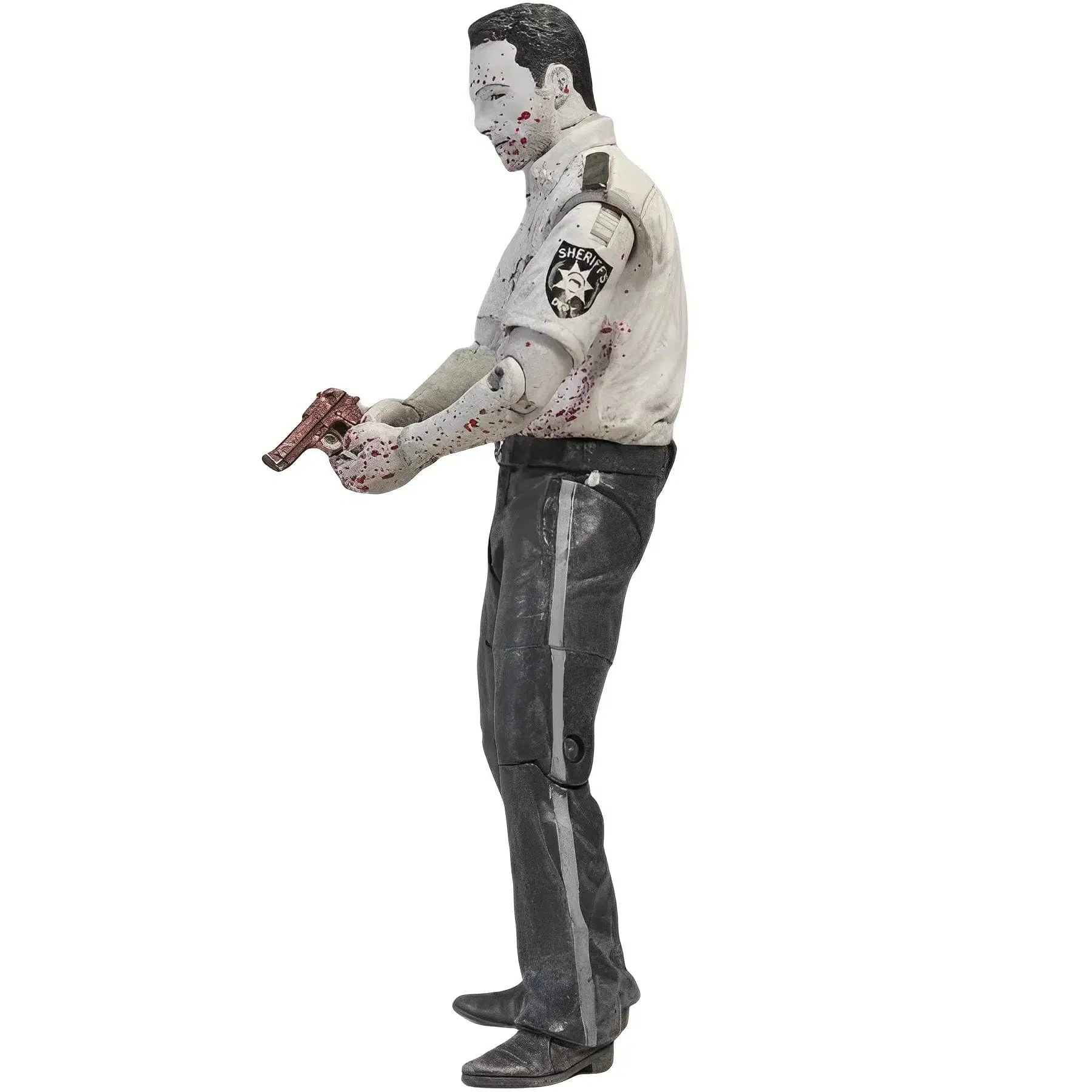 The Walking Dead (TV) - Bloody Black And White Deputy Rick Grimes Action Figure - McFarlane Toys - Series 1 (2011) - Image 4