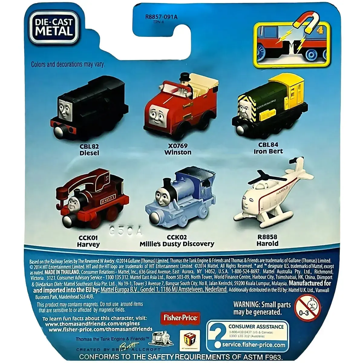 Thomas & Friends - Harvey Train Toy Car - Fisher-Price - Take-n-Play Series - Image 3