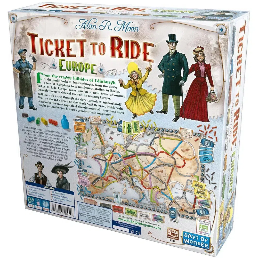 Ticket to Ride: Europe - Strategy Civilization Board Game for Family, and Adults (2-5 Players, Ages 8+) - Days of Wonder - Image 3