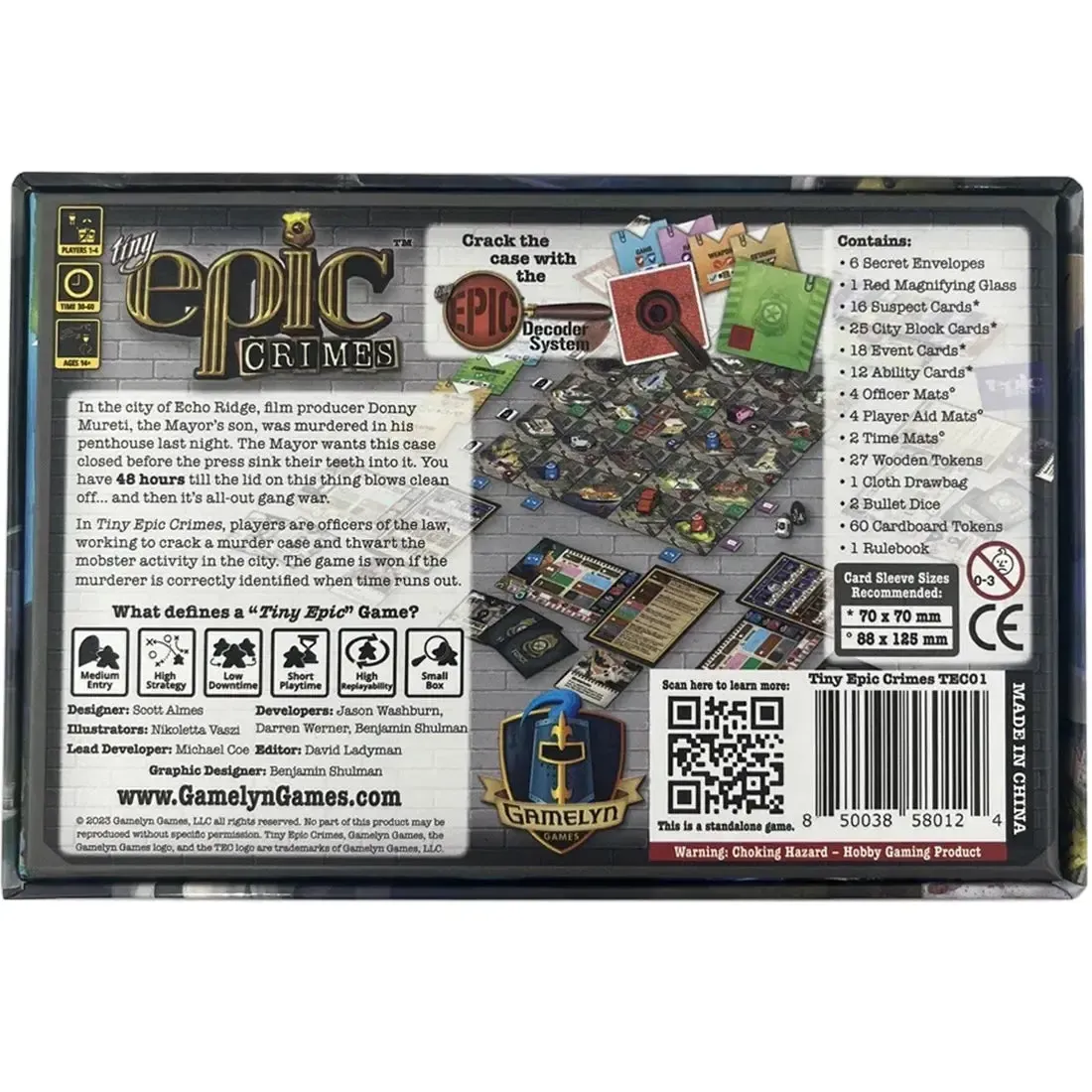 Tiny Epic Crimes - Social Deduction Crime Board Game for Family, and Adults (1-4 Players, Ages 14+) - Gamelyn Games - Image 3