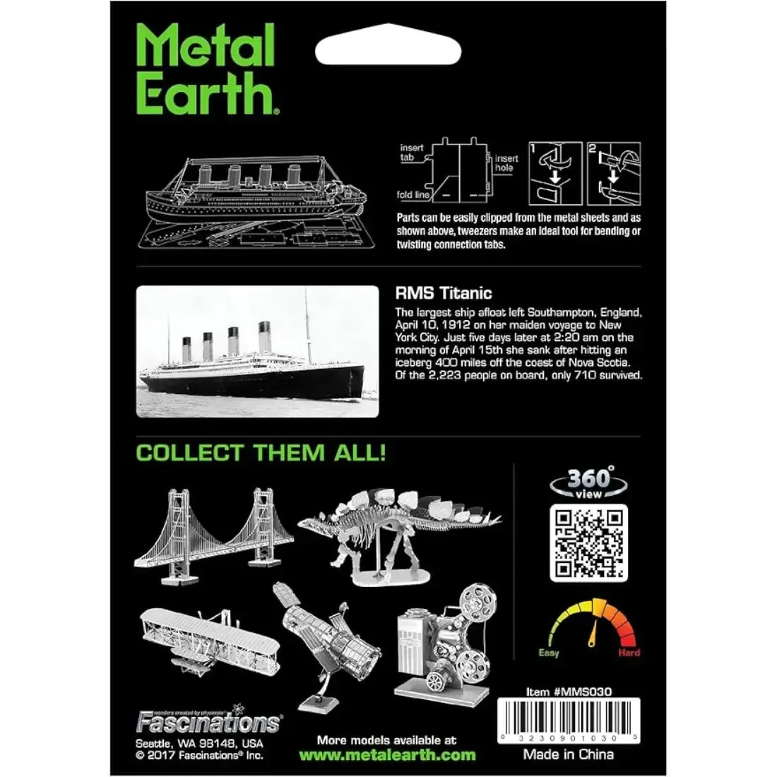 Titanic Figure Model Kit (Steel, Moderate Difficulty) - Fascinations - Metal Earth Series - Image 3