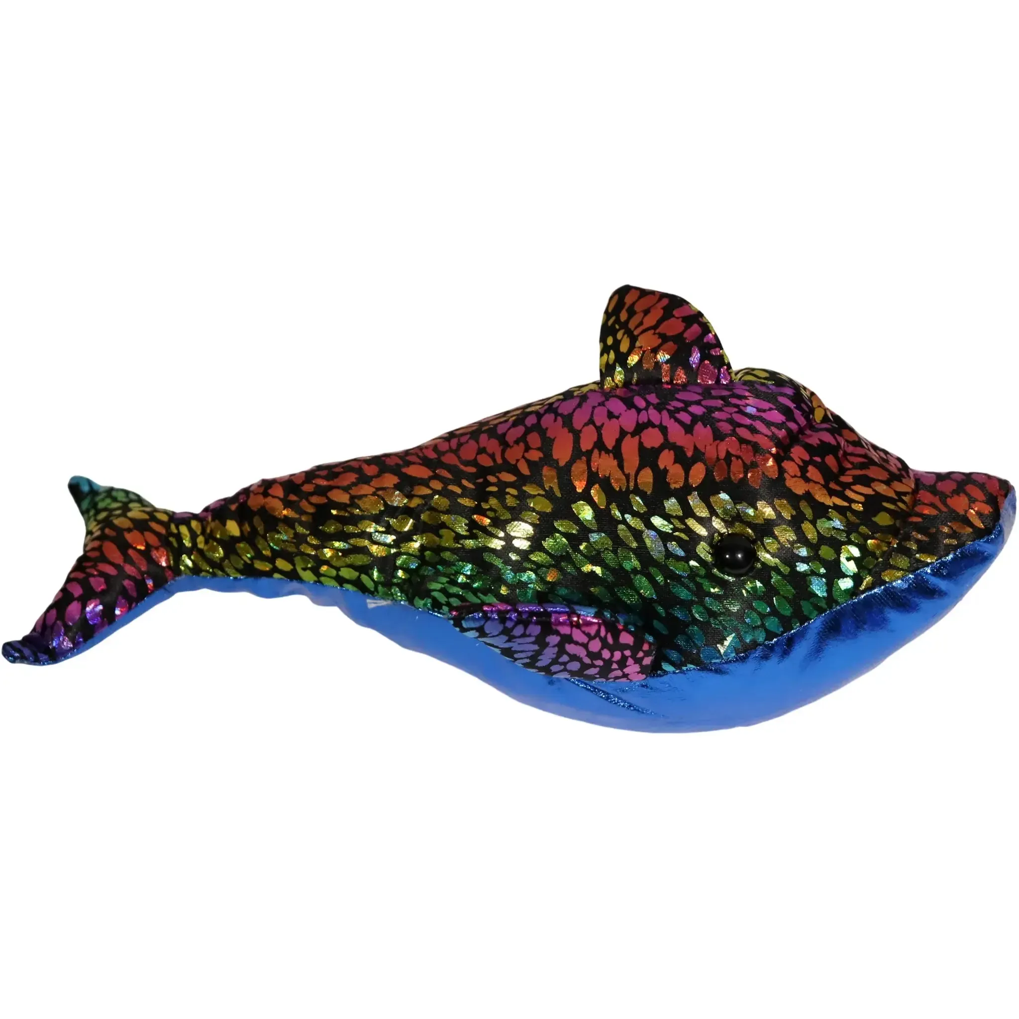 Toy Works - Rainbow Blue Sparkling Dolphin Plush (9") - Toy Works - (2022) - Image 3