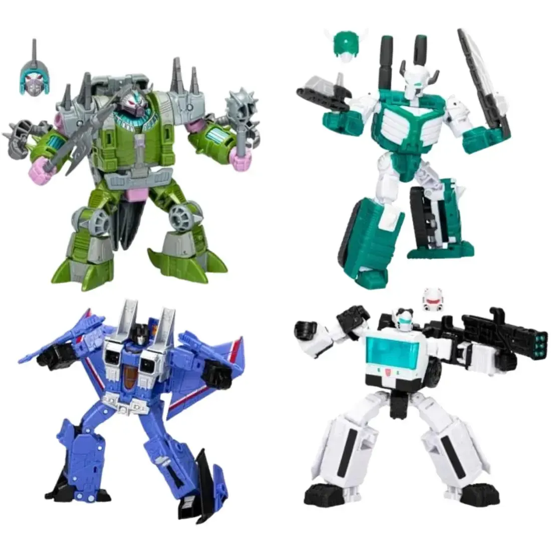 Transformers -  Troop Builder Multipack Action Figure Set (Decepticon Seeker, Quintesson Trooper, G1 Universe Cybertronian Trooper & Animated Universe Autotrooper) - Tomy - Image 2