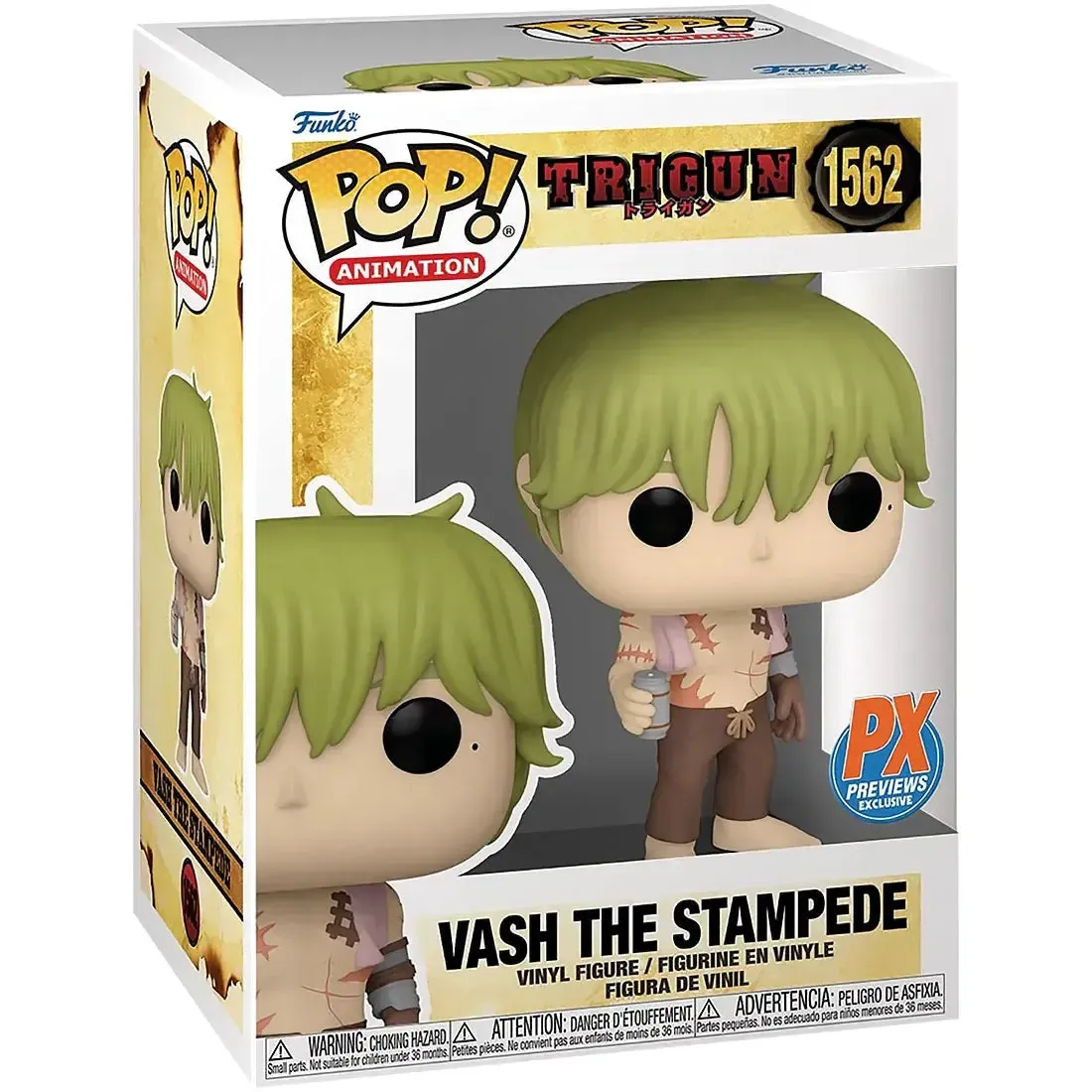 Trigun - Shirtless Vash the Stampede Figure (4", Limited Edition 1 of 25,000) - Funko - Pop! Animation Series (1562), PREVIEWS Exclusive