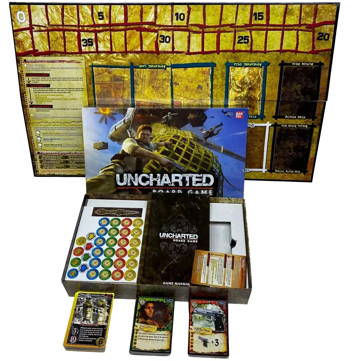 Uncharted: The Board Game - Deck-Building Action/Adventure Board Game for Family and Adults (2-4 Players, Ages 15+) - Bandai - Image 2