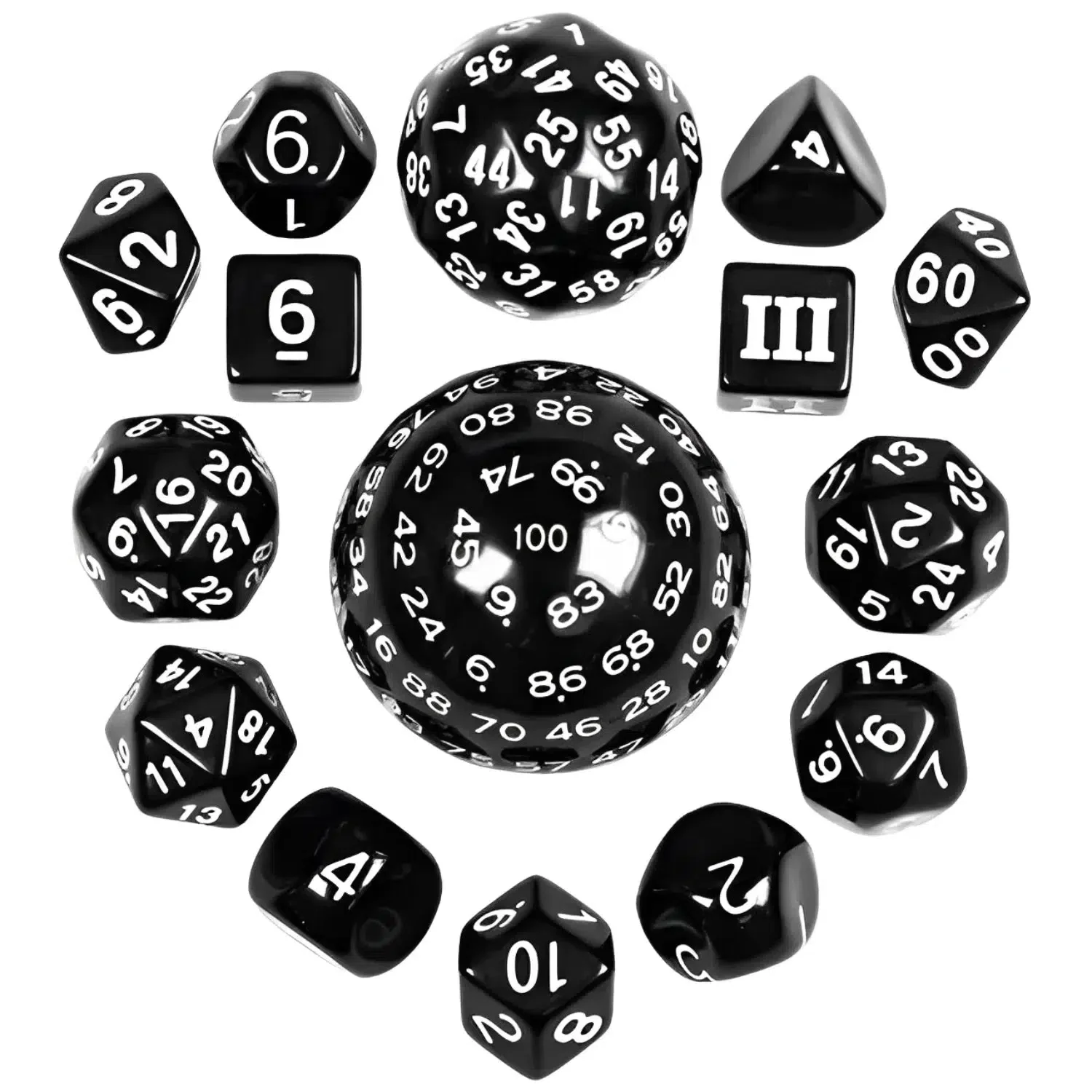 Uncommon Shapes Dice Set (15 Dice, Polyhedral) - Game Master Dice