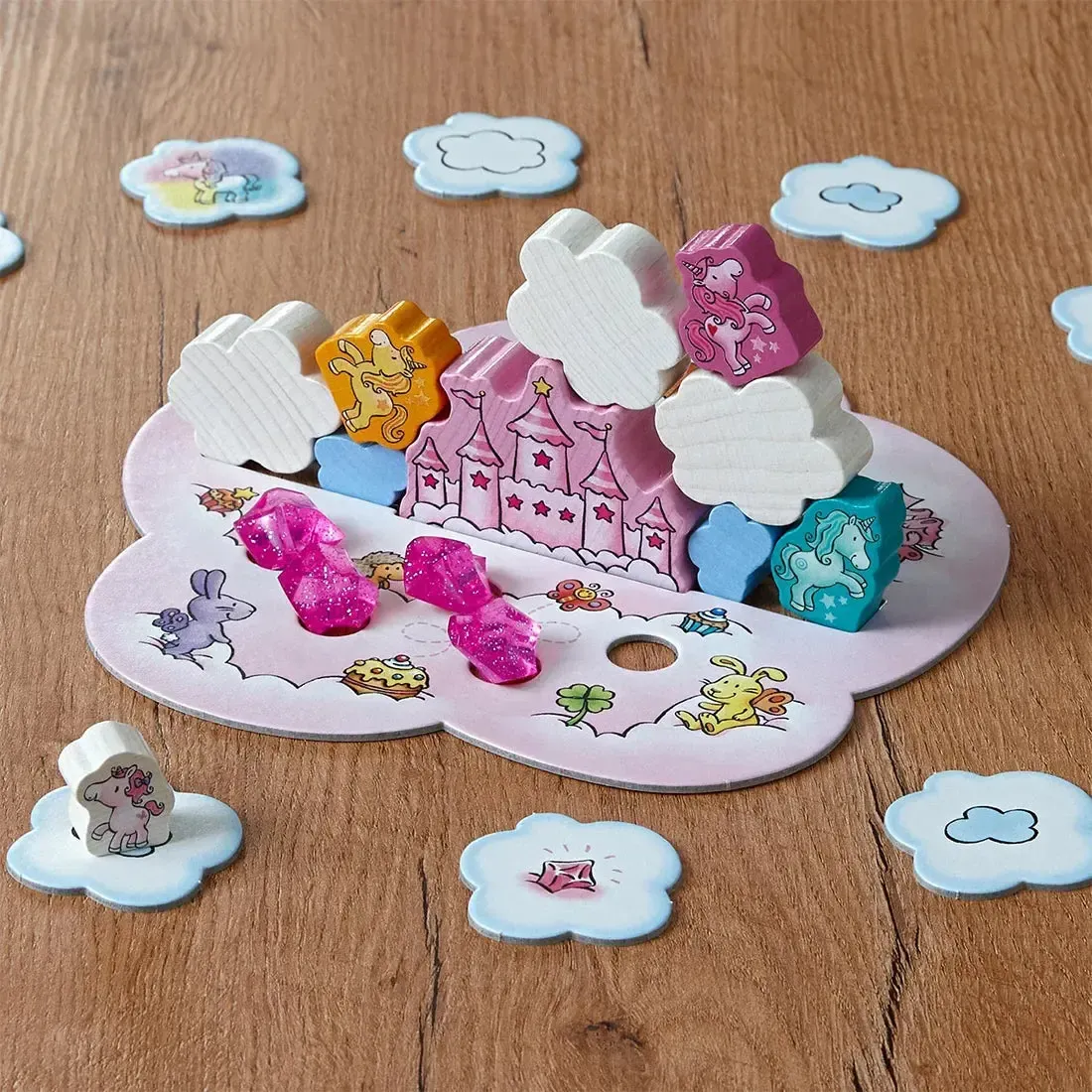 Unicorn Glitterluck - Unicorn Cloud Stacking Board Game for Family, and Children (1-4 Players, Ages 4+) - HABA - Image 5