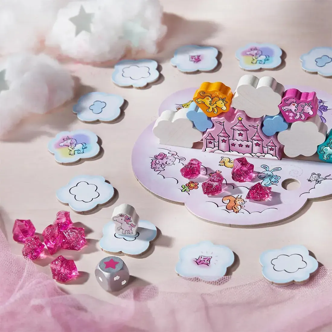 Unicorn Glitterluck - Unicorn Cloud Stacking Board Game for Family, and Children (1-4 Players, Ages 4+) - HABA - Image 6