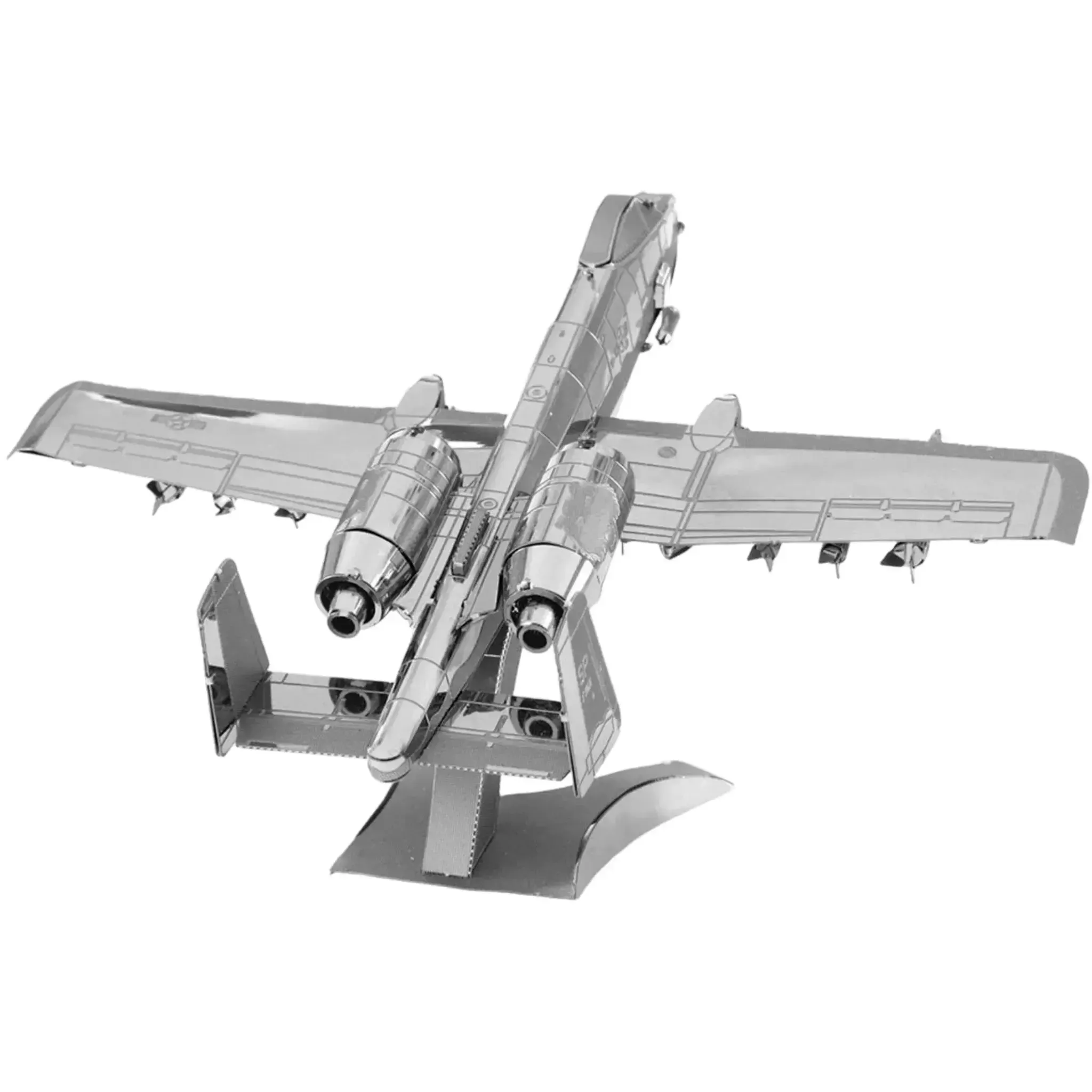 United States Air Force - A-10 Warthog Attack Aircraft Figure Model Kit (Steel, Easy Difficulty) - Fascinations - Metal Earth Series - (2023) - Image 4