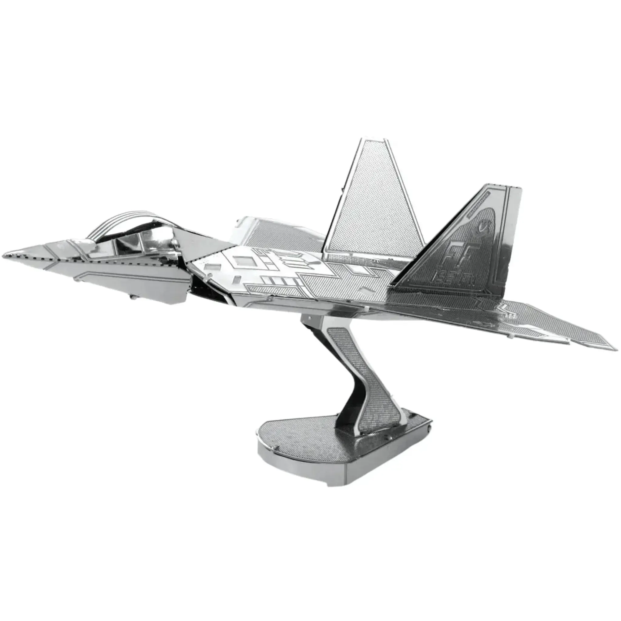 United States Air Force - Lockheed Martin F-22 Raptor Fighter Jet Figure Model Kit (Steel, Easy Difficulty) - Fascinations - Metal Earth Series - (2023) - Image 4