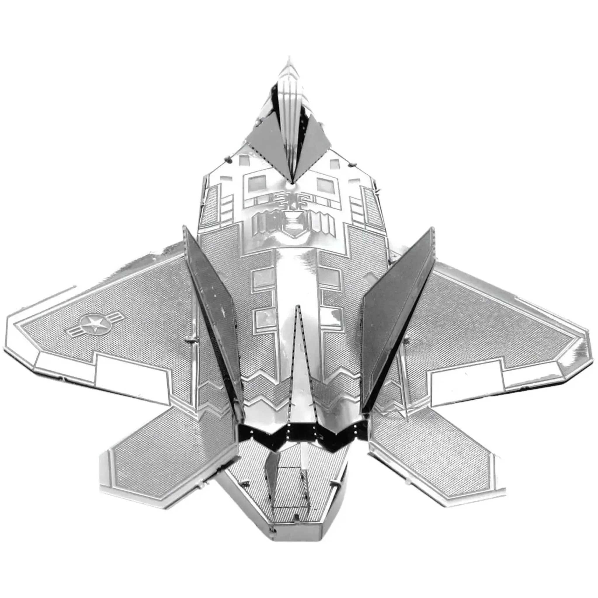 United States Air Force - Lockheed Martin F-22 Raptor Fighter Jet Figure Model Kit (Steel, Easy Difficulty) - Fascinations - Metal Earth Series - (2023) - Image 6