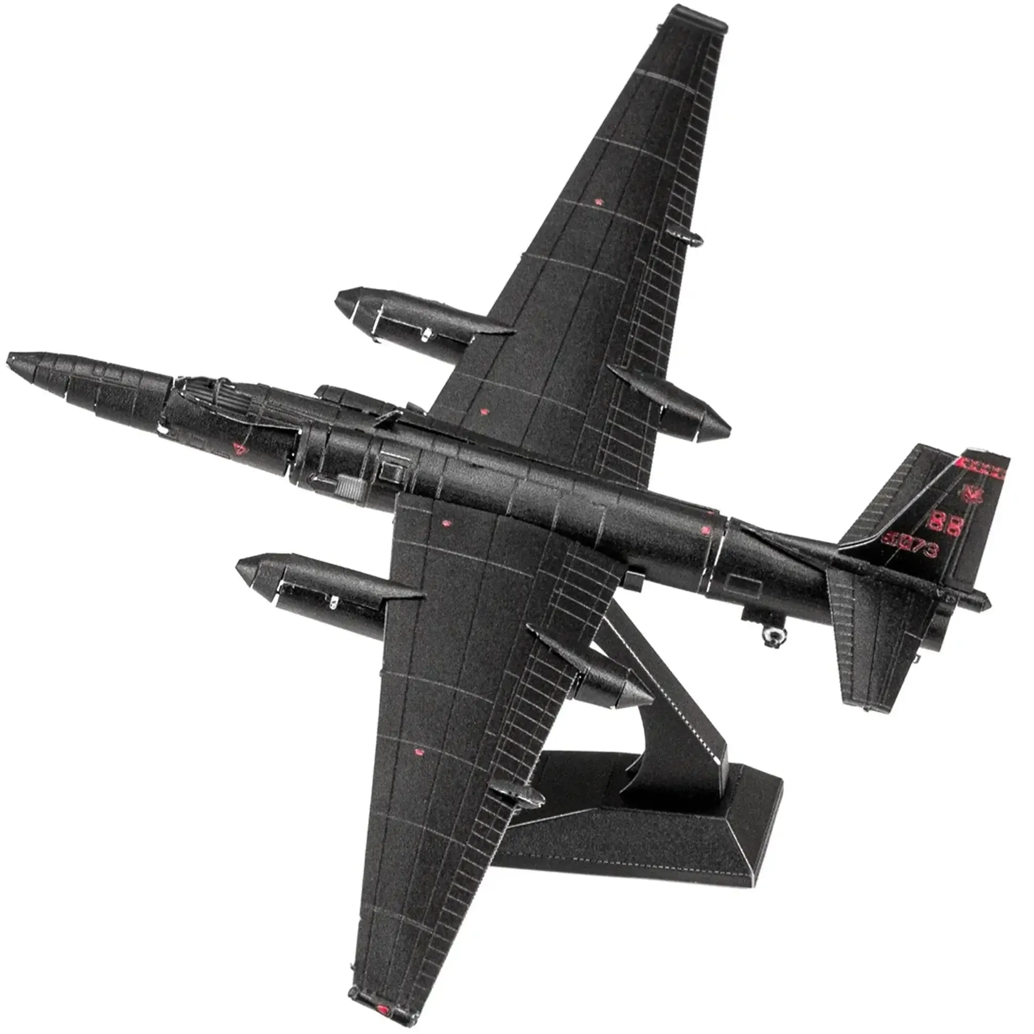 United States Air Force - Lockheed Martin U-2 Dragon Lady Reconnaissance Aircraft Figure Model Kit (1:157 Scale, Steel, Moderate Difficulty) - Fascinations - Metal Earth Series - (2024) - Image 6