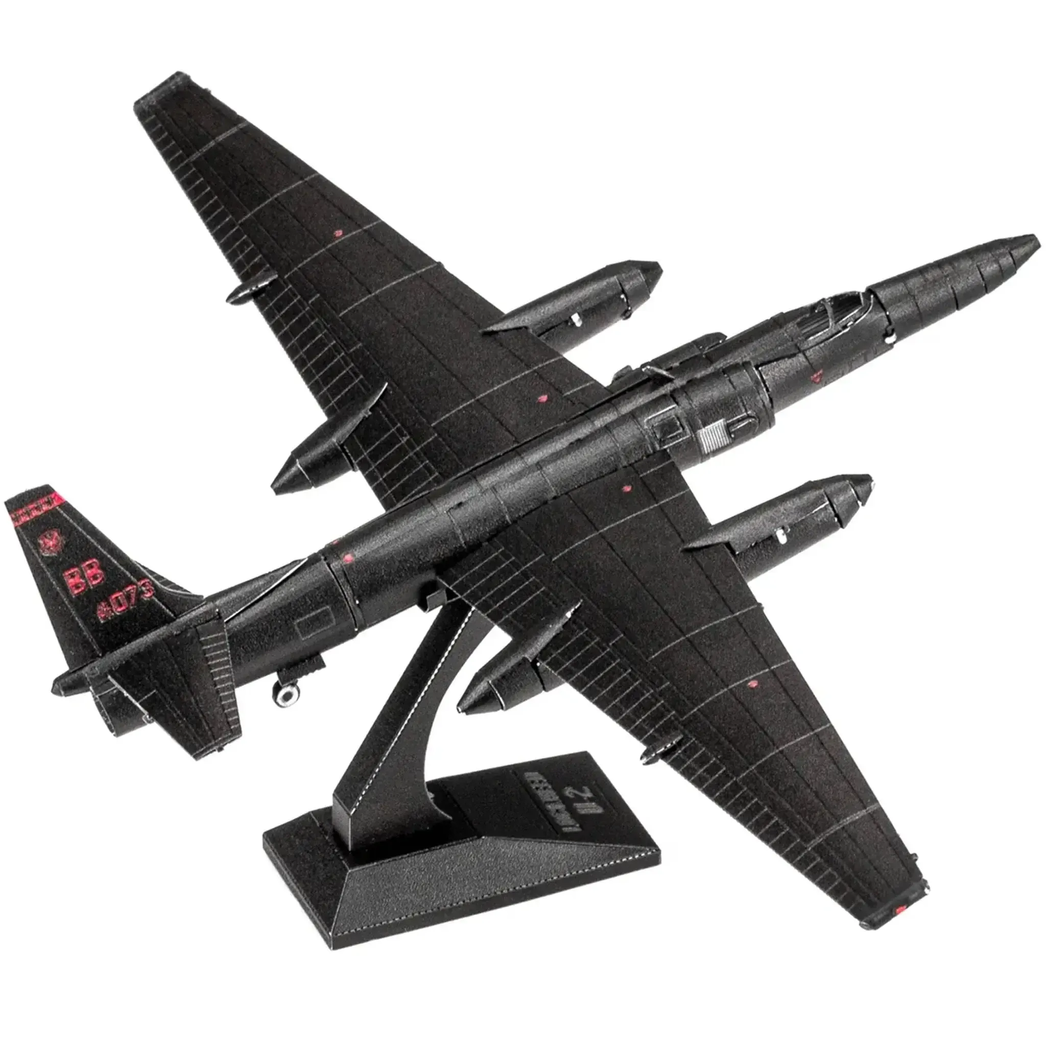 United States Air Force - Lockheed Martin U-2 Dragon Lady Reconnaissance Aircraft Figure Model Kit (1:157 Scale, Steel, Moderate Difficulty) - Fascinations - Metal Earth Series - (2024) - Image 7
